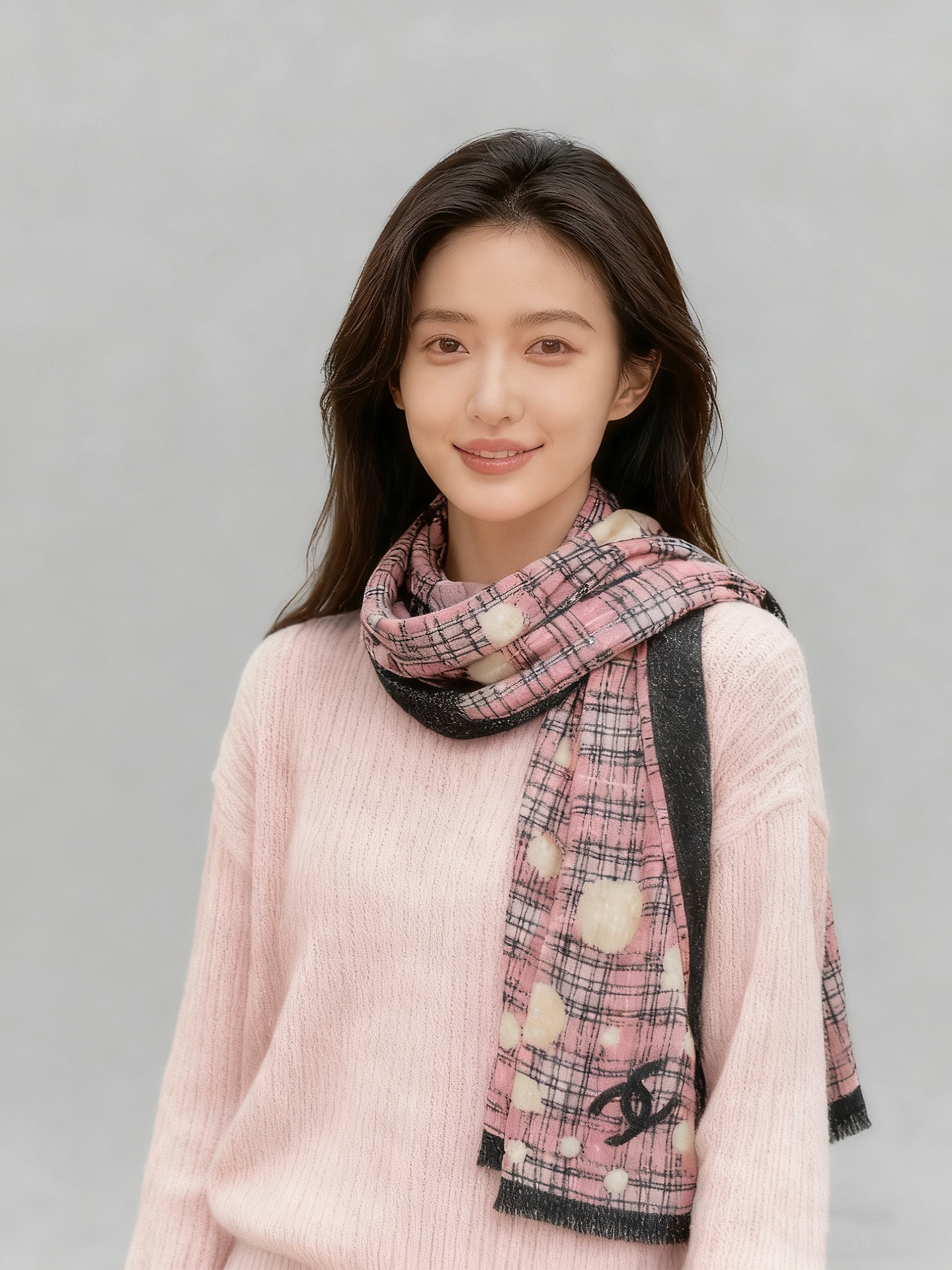 会发光发亮的围巾 💄💋新款客供亮片💖羊绒面料长巾 😘美翻了[流泪]【彩色山茶花银线长巾】御用殿堂级极‼️