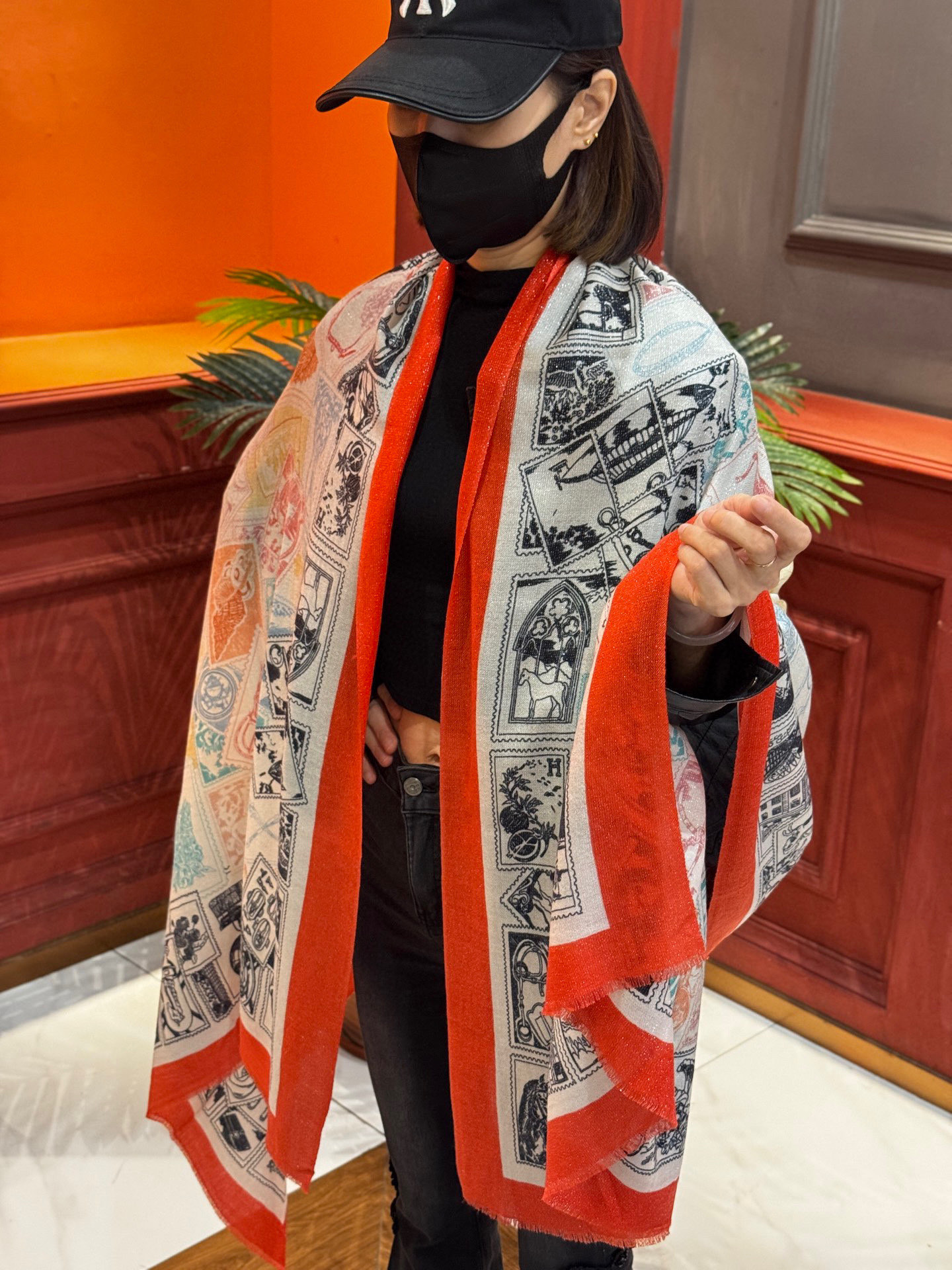 会发光发亮的围巾 羊绒新款🆕👏买了都说好看‼️推荐💕爱马仕羊绒方巾，顶级工艺超值‼️爱马仕专柜爆款🎁💟立