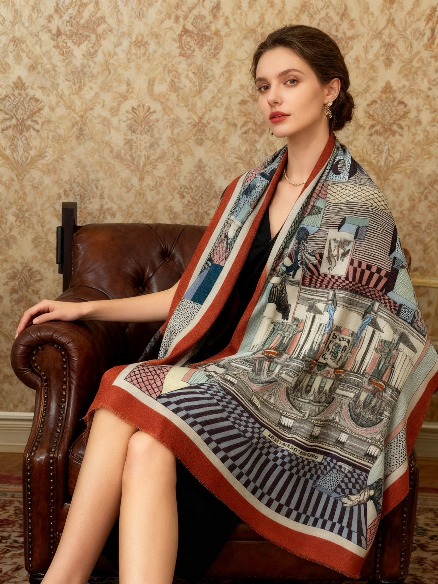 会发光发亮的围巾 爱马仕 专柜同步 买了都说好看羊绒印花‼️推荐💕顶级工艺超值‼️爱马仕专柜爆款🎁🎁羊绒