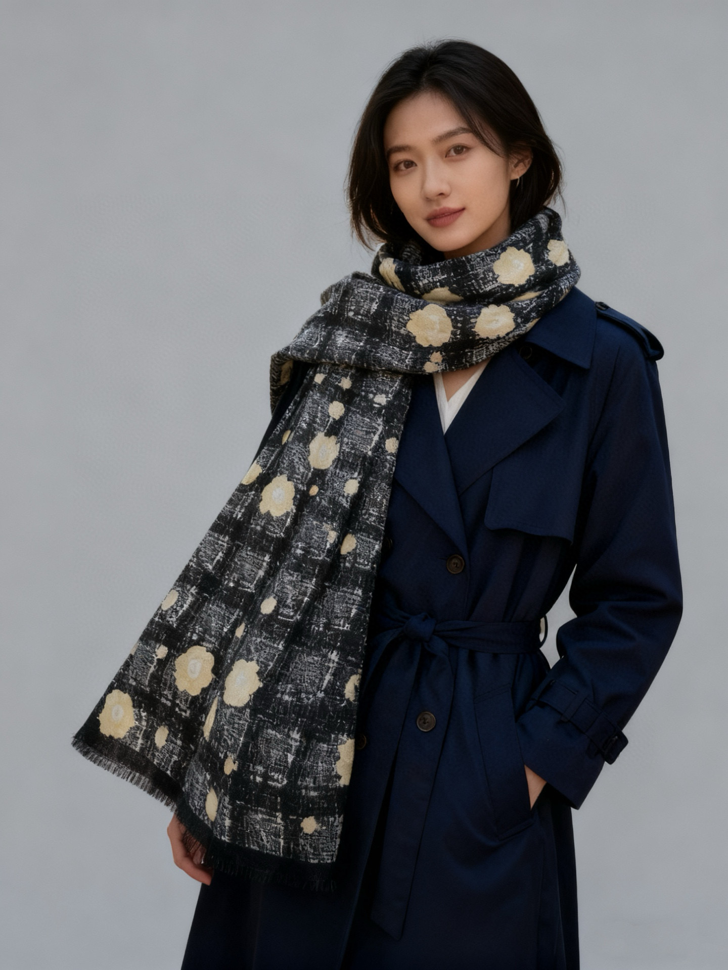 NO:542505,A scarf that will shine. A new customer-supplied sequin cashmere fabric long scarf. Beautiful [Tear] [Colorful Camellia Silver Wire Long Scarf] The imperial palace-level new counter is on sale. The unique design style of pure cashmere silver thread plus rich classic LOGO pattern printing. It is extremely beautiful. Really, the upper body is extremely luxurious and high-end. Rare~ Small expensive~ Look good or not. It’s good. You can see it yourself. Size 110x200cm. Large long scarf, top-level pure cashmere high-version scarf, high-version scarf, chanel19860909会发光发亮的围巾 新款客供亮片羊绒面料长巾 美翻了[流泪]【彩色山茶花银线长巾】御用殿堂级极新款专柜在售 纯羊绒银线独特设计风格加上富有香家经典LOGO图案印花 美丽至极 真的 上身极为奢华上档次 稀有～小贵～好看不好看自己看吧 尺寸110x200cm 大长巾,顶级纯羊绒高版本围巾,高版本围巾,chanel,scarf