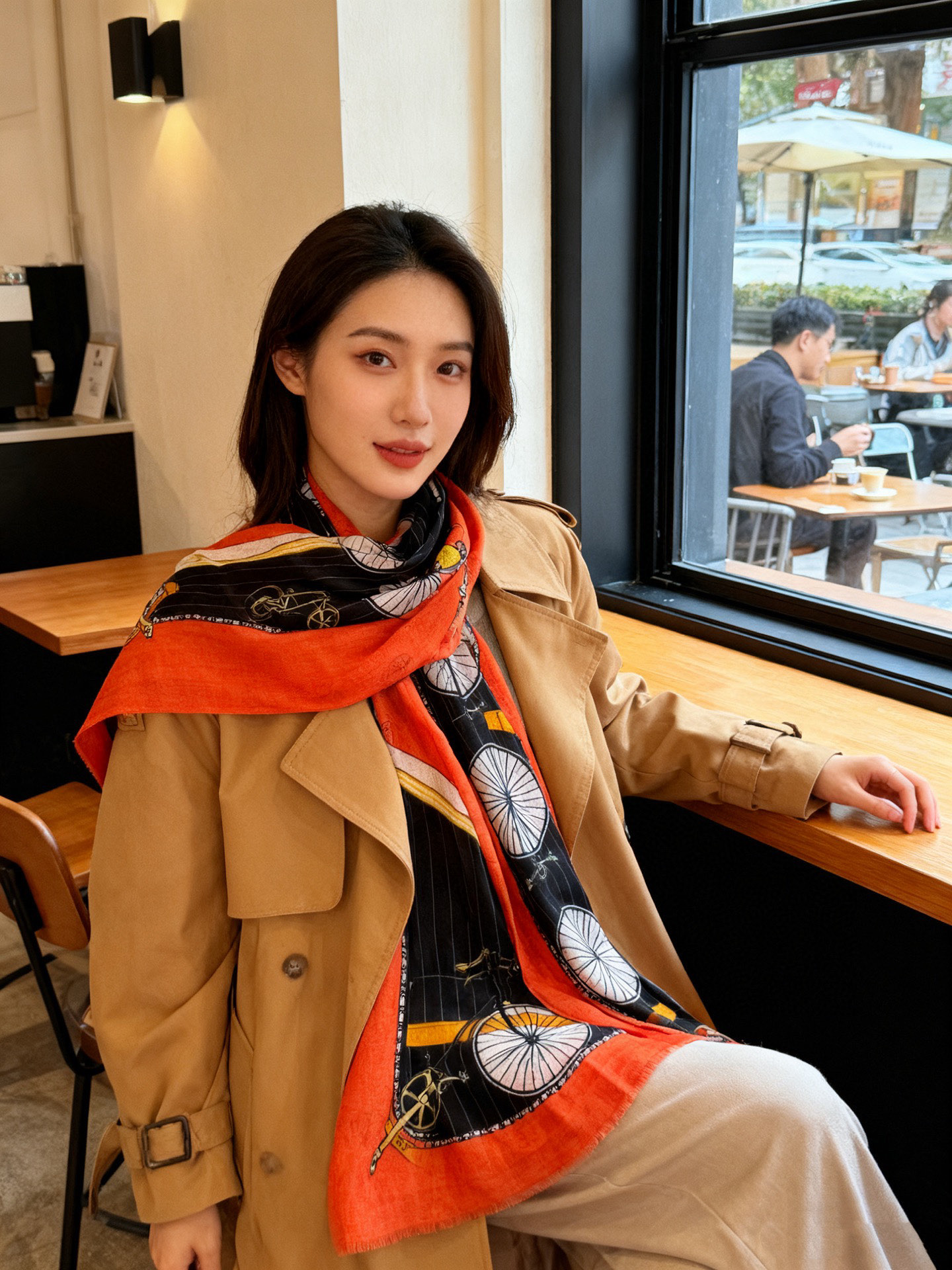 羊绒新款 🆕🆕🌈💫速度‼️下手一定要快‼️H家新款【自行车长巾】，高端 大爱 货极少 现在用极好‼️真心