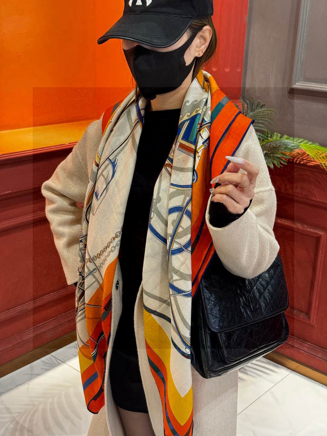 ❄️【双面同色】原单爱马仕140cm丝绒方巾💕 《平衡马车》,没有体验过野村大辅的豪华马车,就不算拥有丰