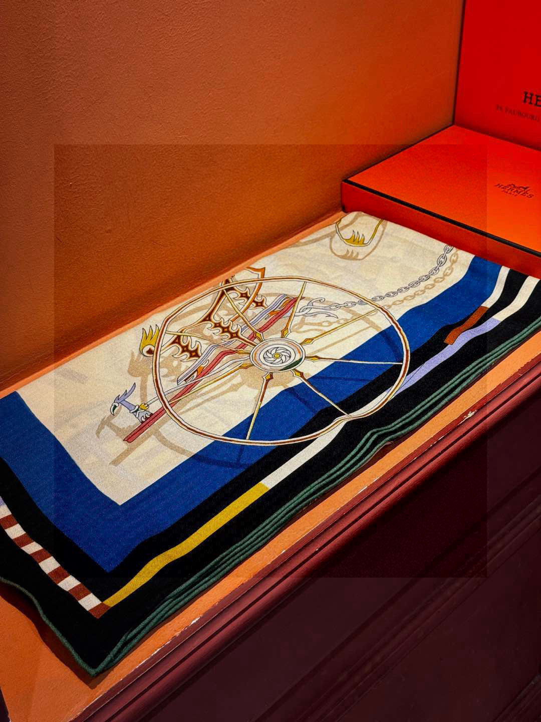 ❄️【双面同色】原单爱马仕140cm丝绒方巾💕 《平衡马车》,没有体验过野村大辅的豪华马车,就不算拥有丰