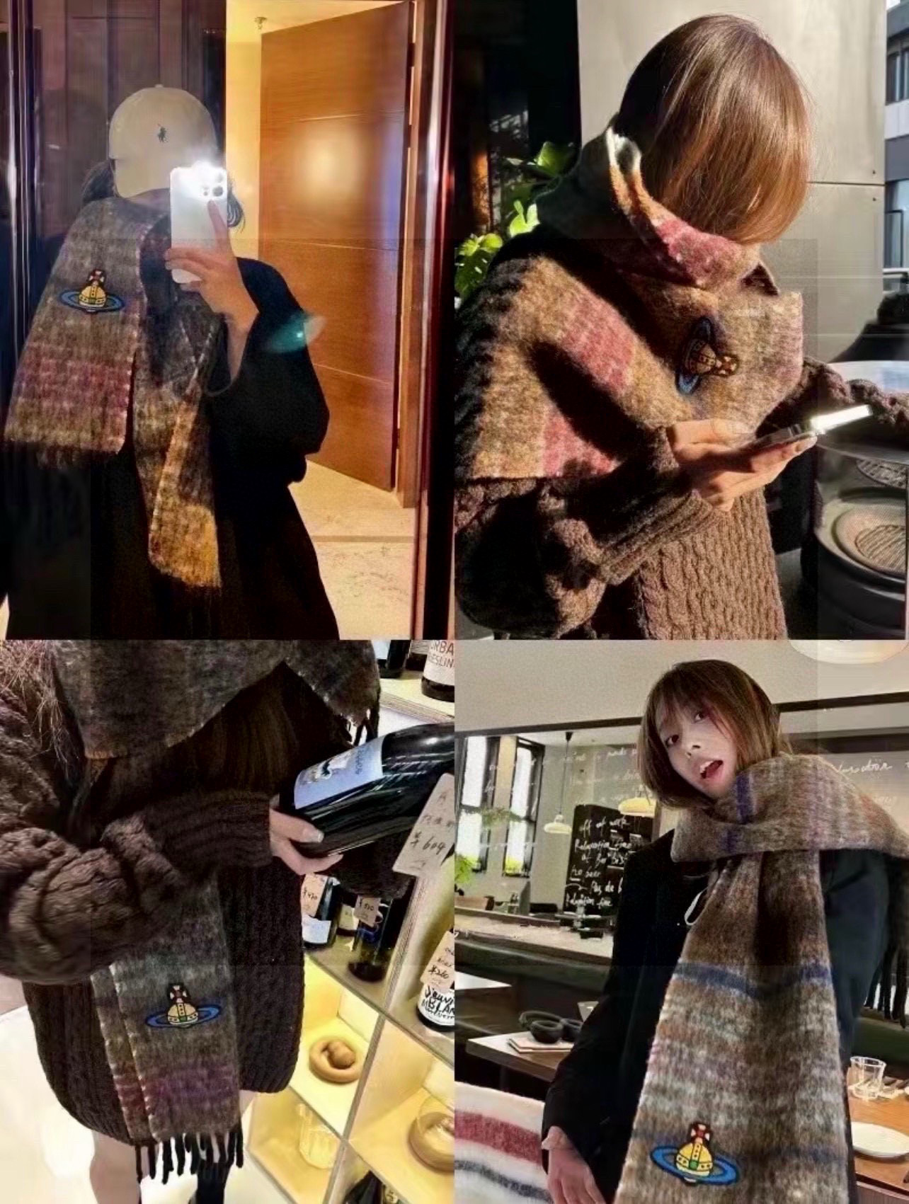 西太后超美新款马海毛围巾！超级推荐入手！质感好货！主打的马海毛围巾~据说超难买哦！！做工非常精致，很有分