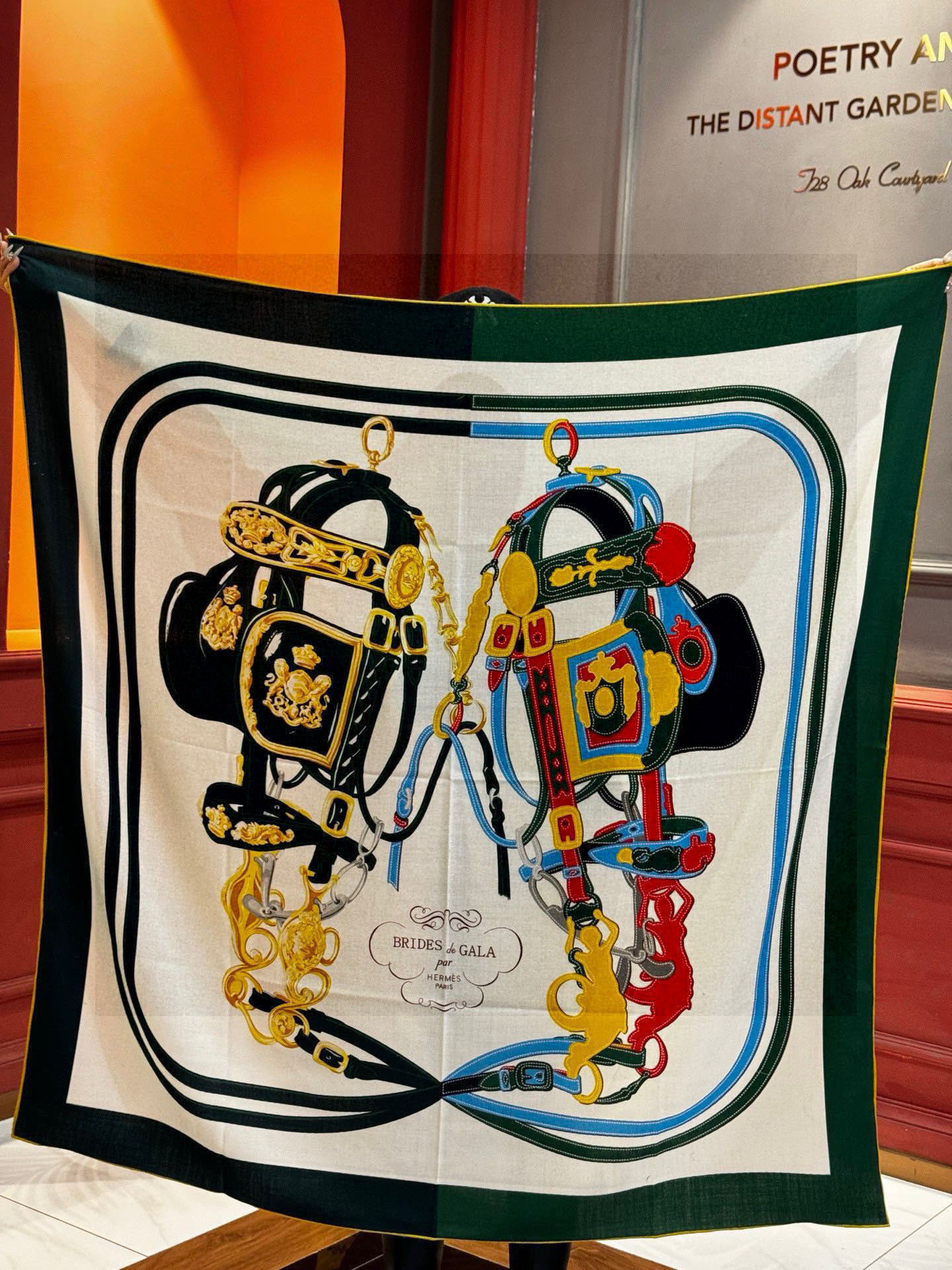 羊绒新款🆕🏇🏇买了都说好看‼️推荐💕【华丽的缰辔双面同色140】羊绒方巾，顶级工艺超值‼️爱马仕专柜爆款