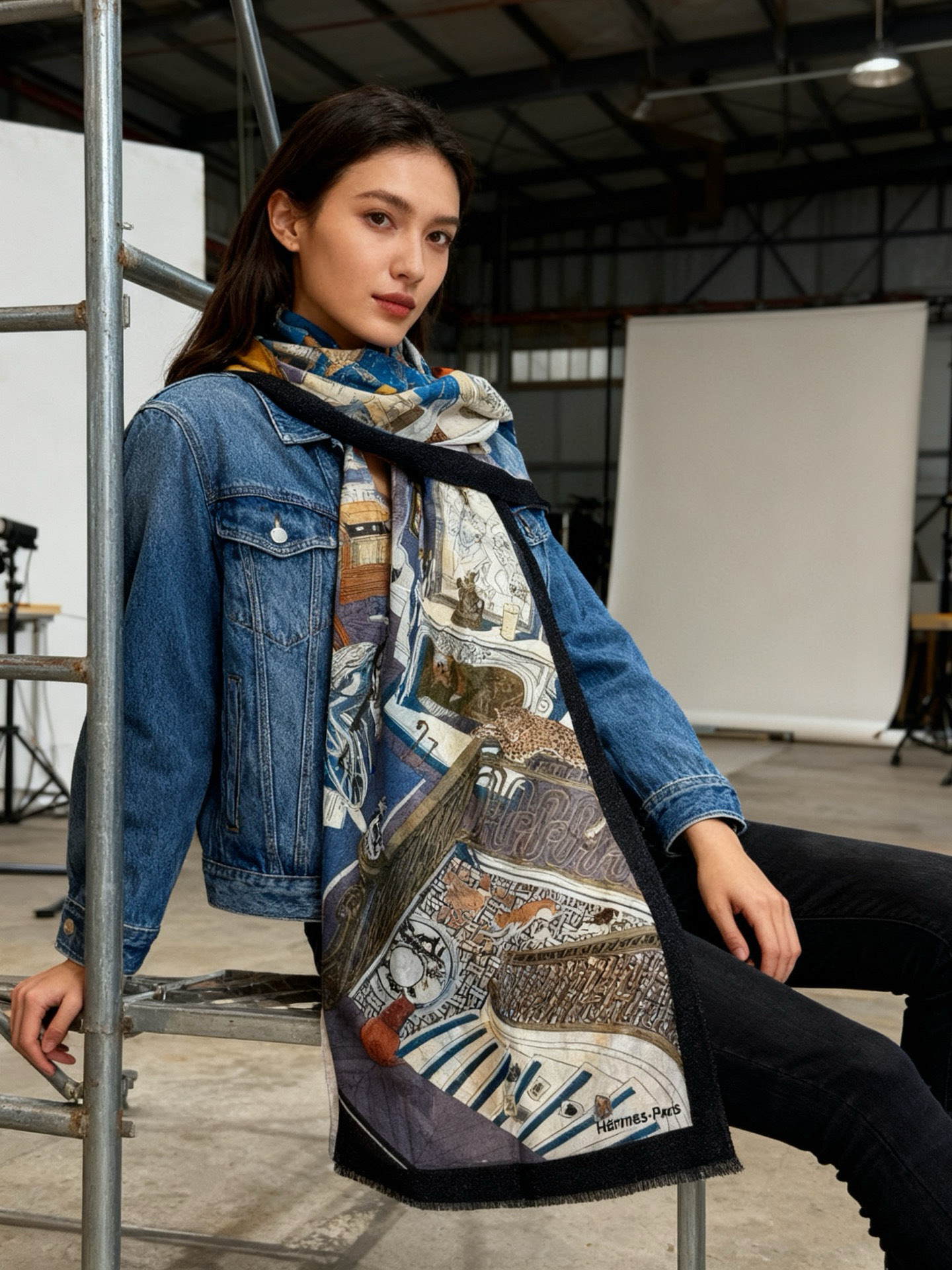 会发光发亮的围巾 爱马仕 专柜同步 买了都说好看羊绒印花‼️推荐💕顶级工艺超值‼️爱马仕专柜爆款🎁🎁羊绒