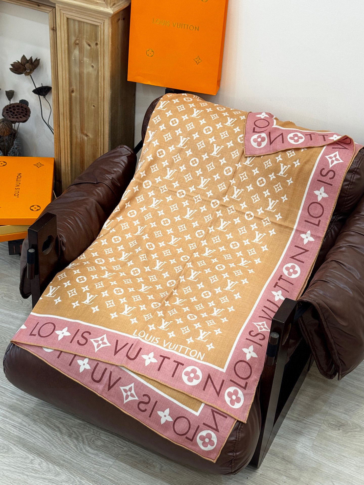 MONOGRAM INFINITY 140丝毛方巾【140顶级丝毛双面同色】Monogram Infin