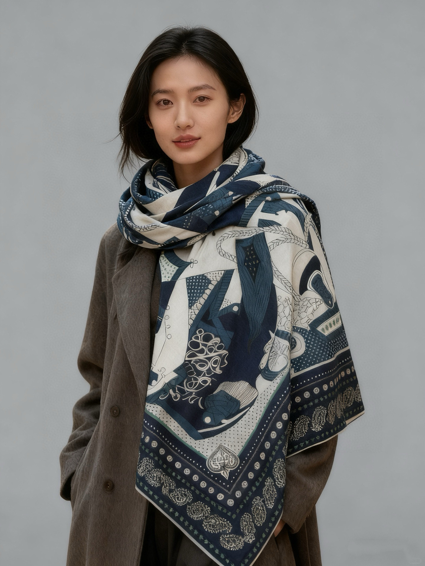 💟羊绒新款🆕👏👏买了都说好看‼️推荐💕爱马仕双面同色羊绒方巾，顶级工艺超值‼️爱马仕专柜爆款🎁💟立体呈现