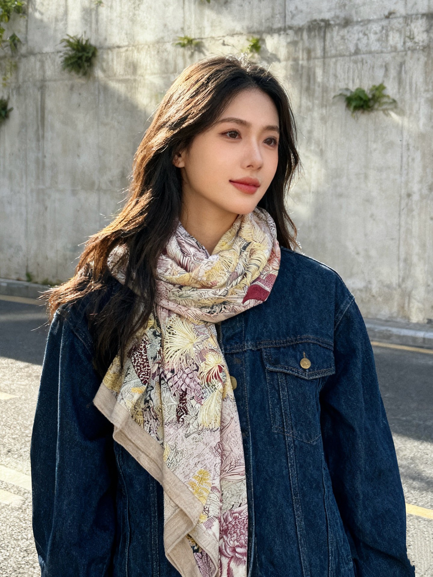 重磅推荐的140顶级丝绒双面异色披肩《回归自然》 披肩尺寸：140*140方巾 70%羊绒30%真丝这张