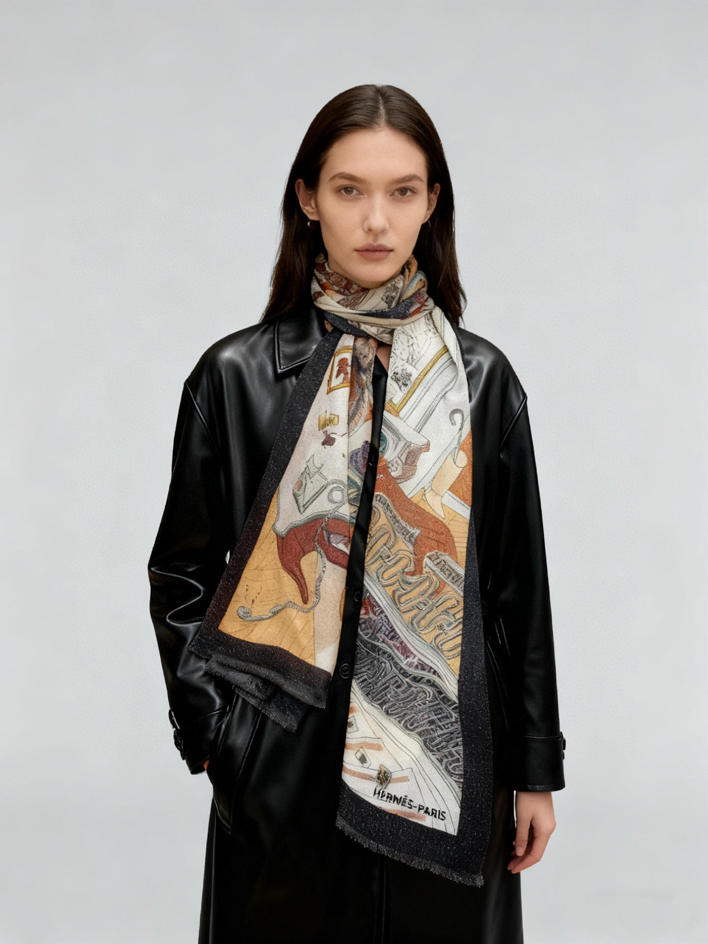 会发光发亮的围巾 爱马仕 专柜同步 买了都说好看羊绒印花‼️推荐💕顶级工艺超值‼️爱马仕专柜爆款🎁🎁羊绒