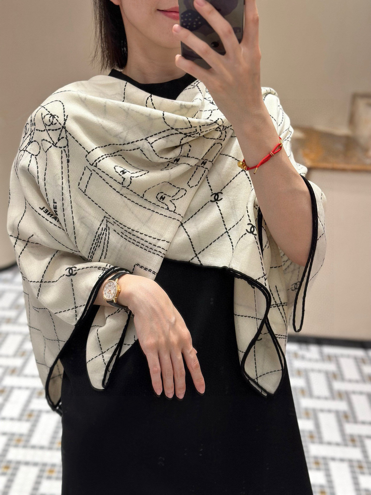 【升级双面同色 加密面料】 上新❤️ 140*140台版印花 黑白二色 高级都市新贵!山茶花的再一次邂逅