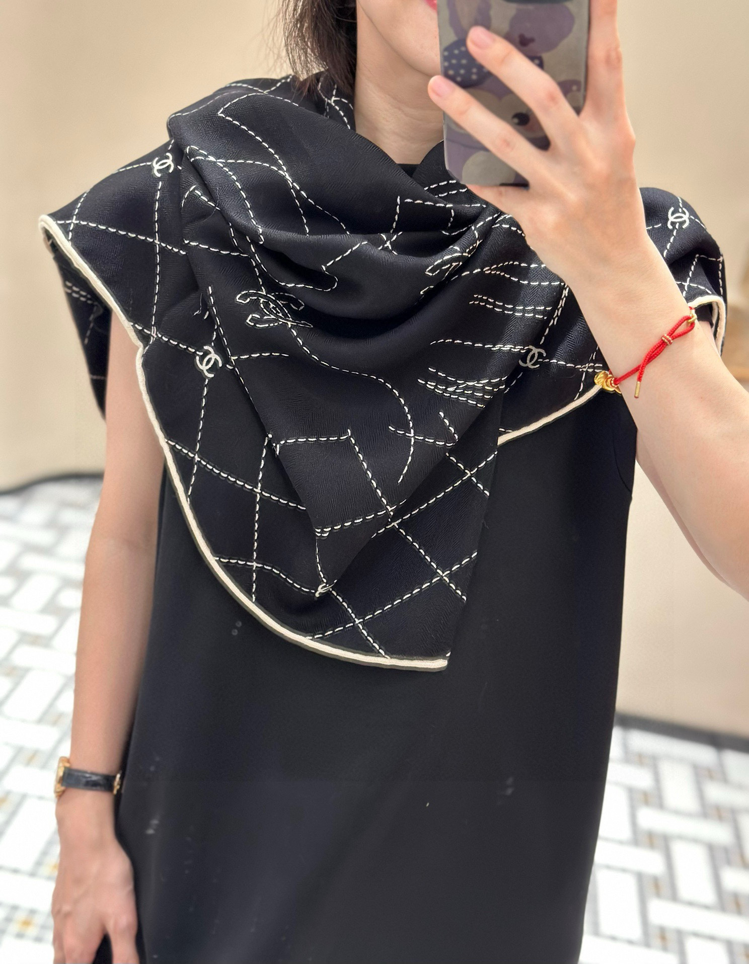 【升级双面同色 加密面料】 上新❤️ 140*140台版印花 黑白二色 高级都市新贵!山茶花的再一次邂逅