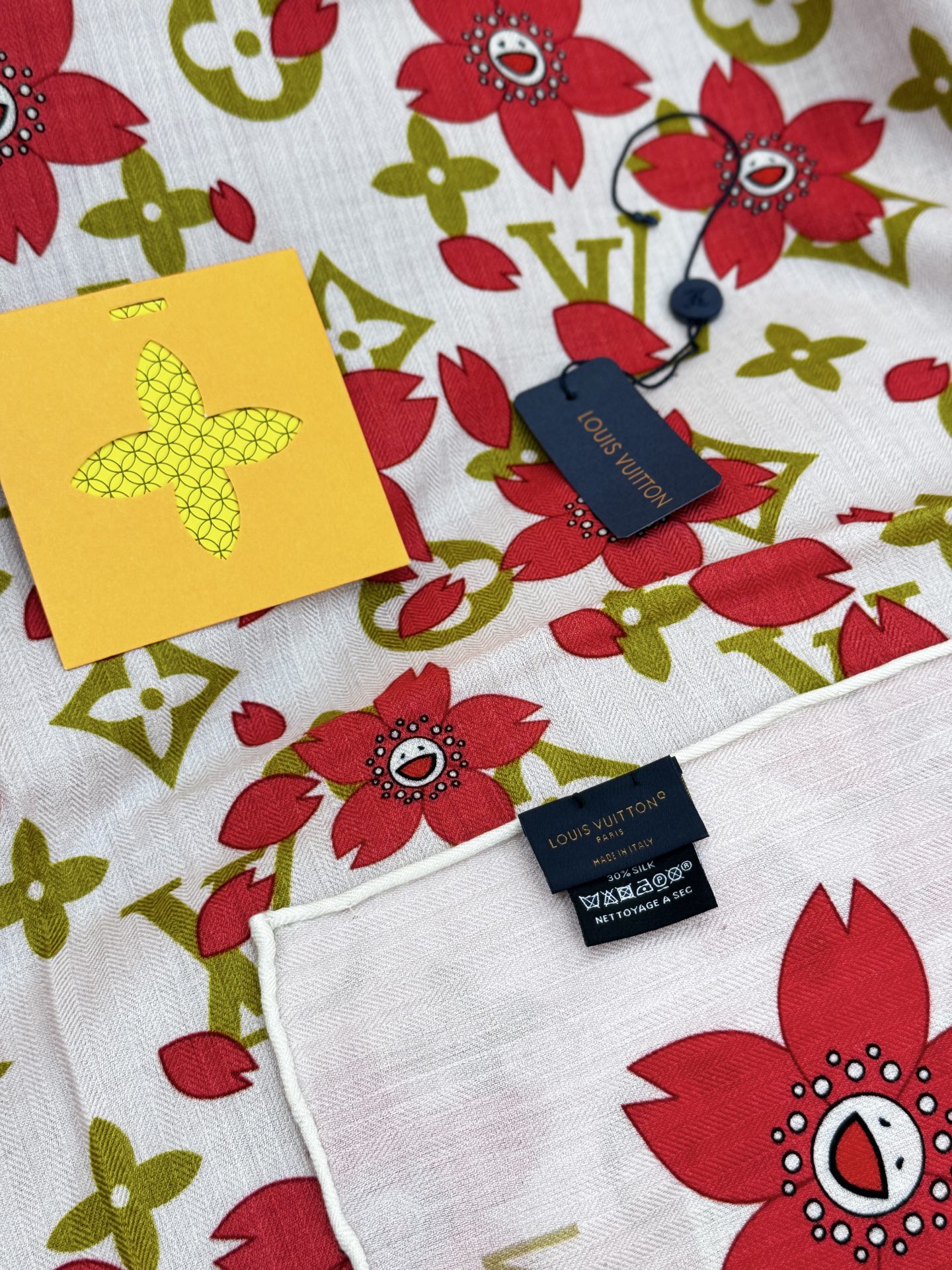 LV x TM MONOGRAM CHERRY BLOSSOM 【140顶级丝绒双面同色披肩】本款丝绒披