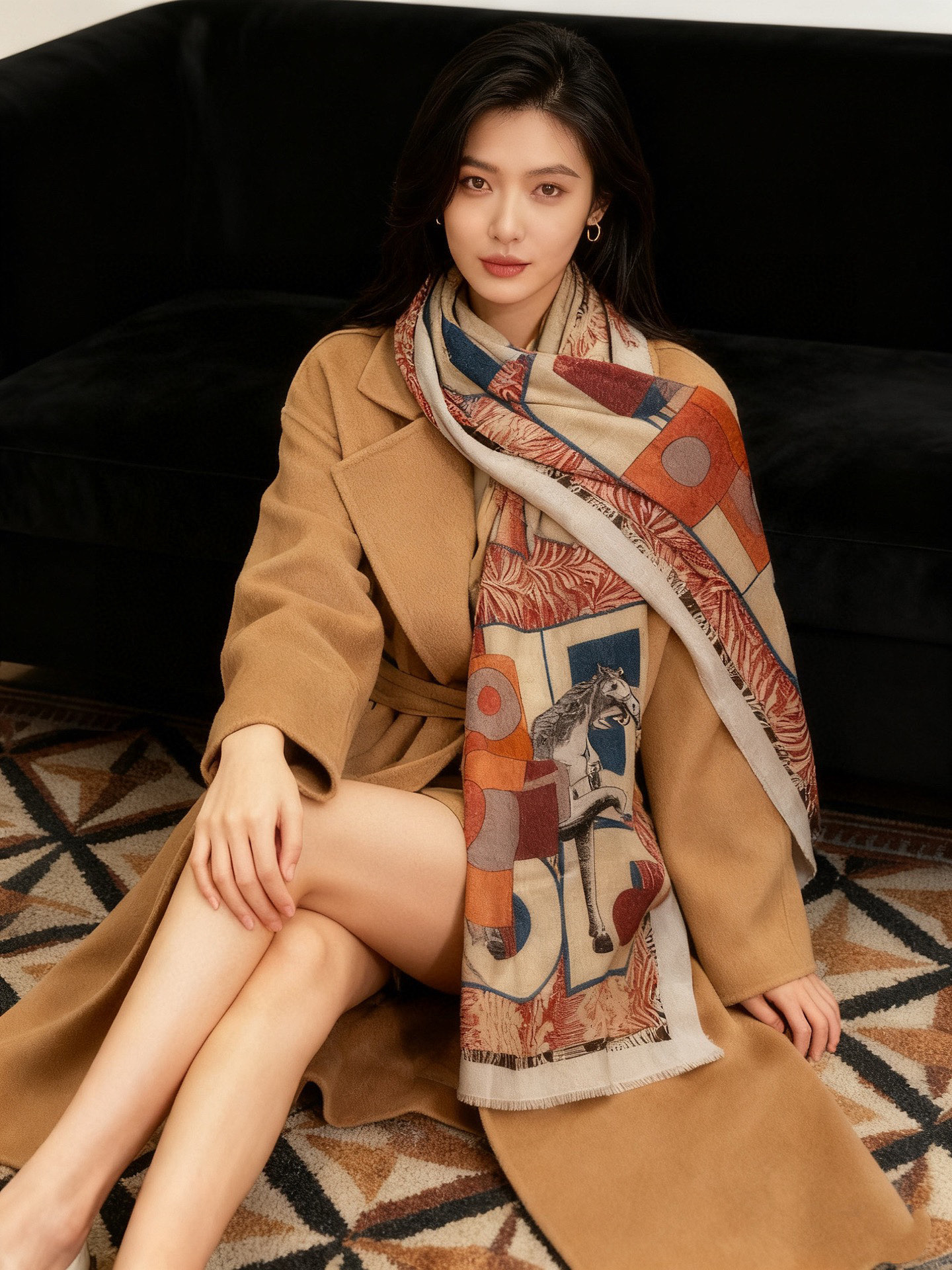 会发光发亮的围巾 爱马仕 专柜同步 买了都说好看羊绒印花‼️推荐💕顶级工艺超值‼️爱马仕专柜爆款🎁🎁羊绒