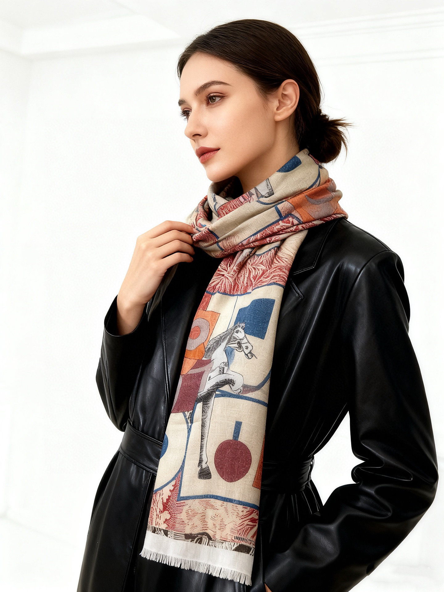 会发光发亮的围巾 爱马仕 专柜同步 买了都说好看羊绒印花‼️推荐💕顶级工艺超值‼️爱马仕专柜爆款🎁🎁羊绒