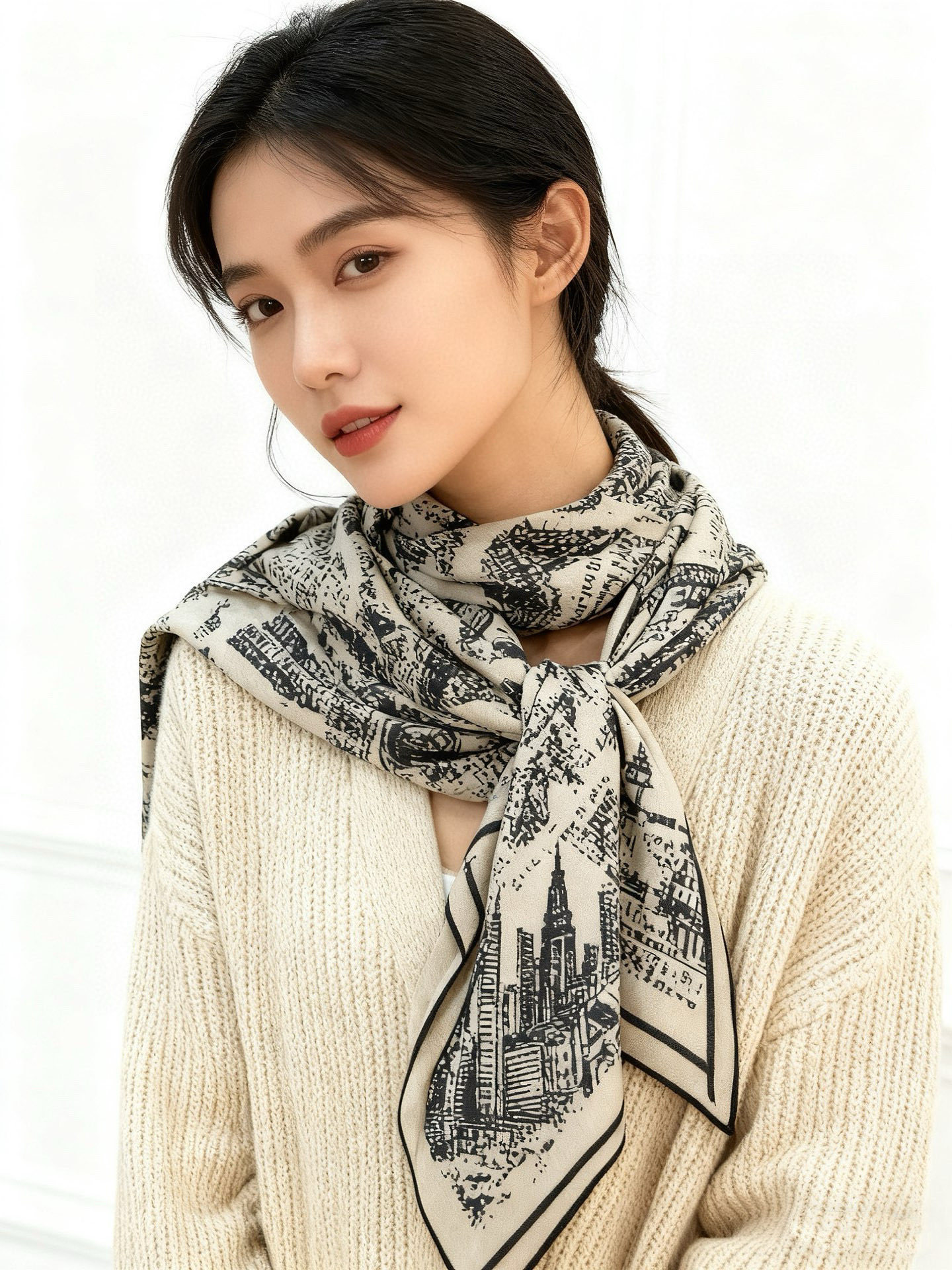 Dior ❤【️巴黎地图】140*140双面同色丝绒方巾🉐️LAN DE 价🉐️ARIS 巴黎地图这款方