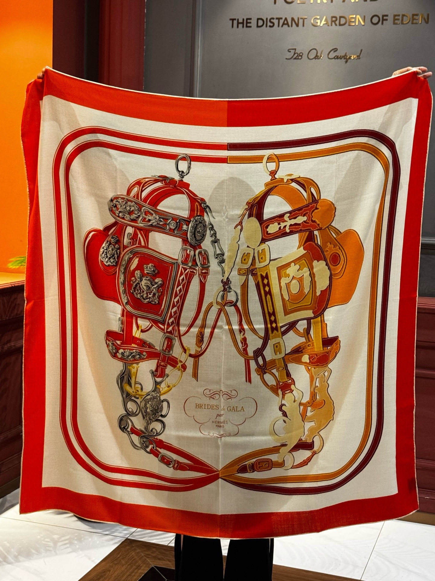 羊绒新款🆕🏇🏇买了都说好看‼️推荐💕【华丽的缰辔双面同色140】羊绒方巾,顶级工艺超值‼️爱马仕专柜爆款