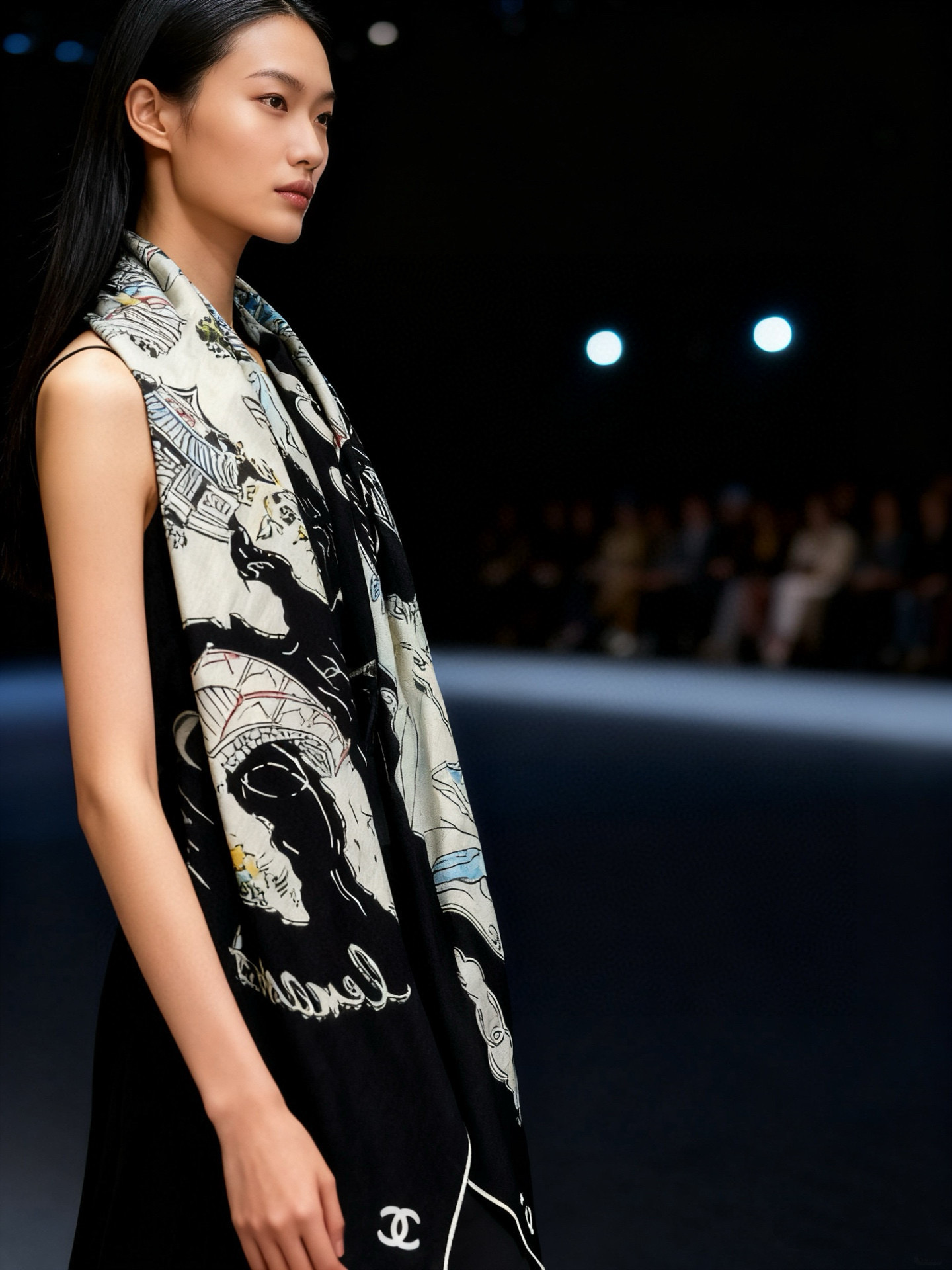 Chanel 25高级手工坊系列～～【140顶级丝绒双面同色披肩】25高级手工坊系列作品梦幻而极具电影感