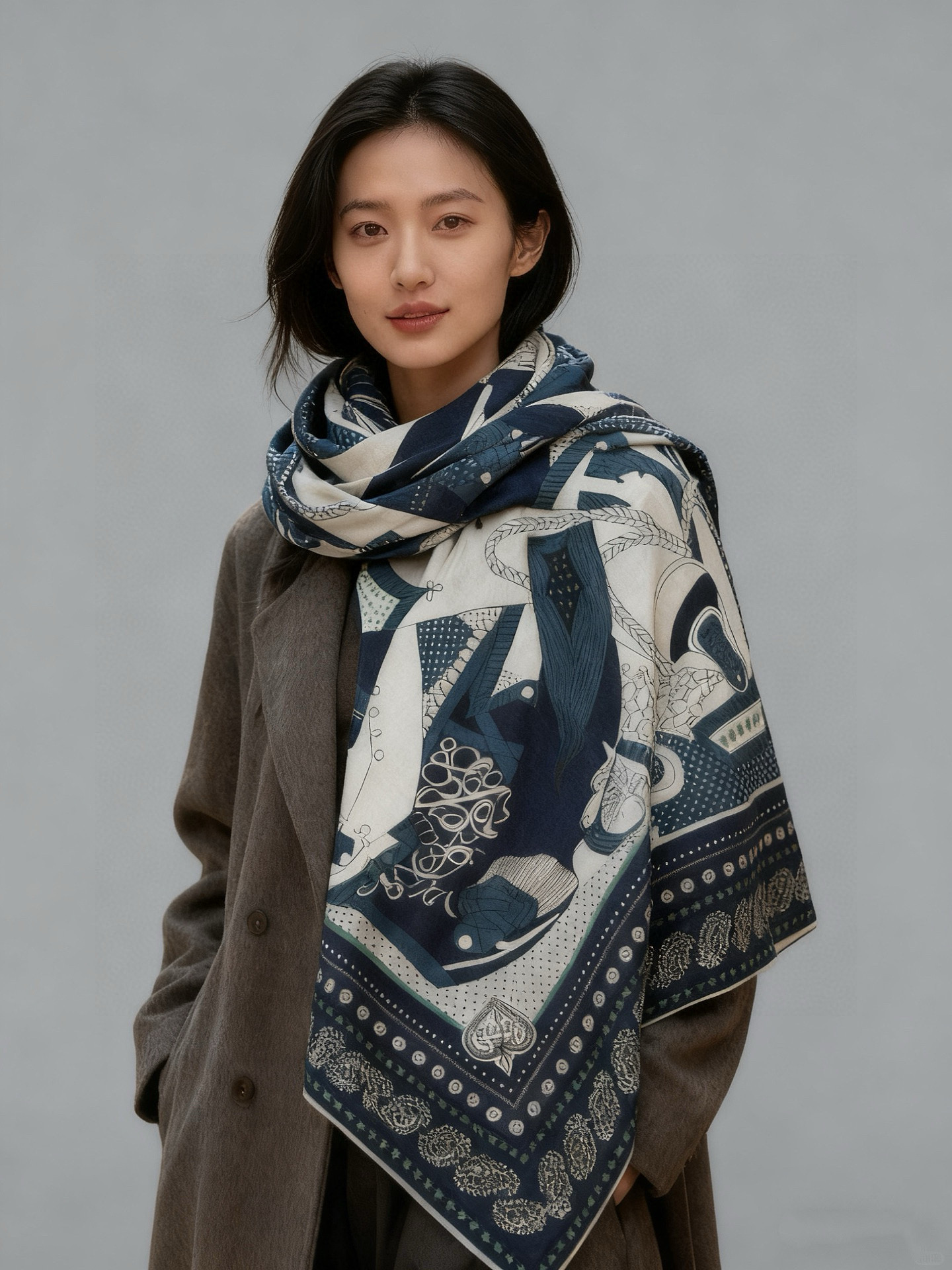 💟羊绒新款🆕👏👏买了都说好看‼️推荐💕爱马仕双面同色羊绒方巾，顶级工艺超值‼️爱马仕专柜爆款🎁💟立体呈现