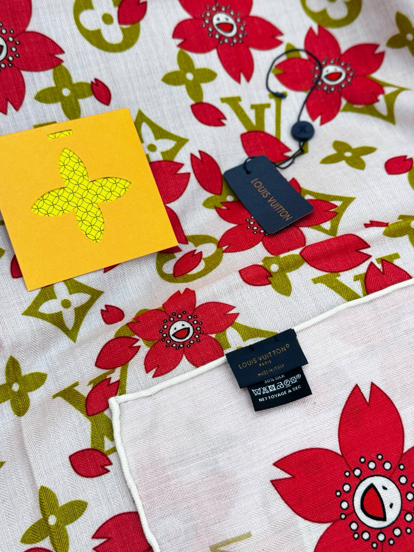 LV x TM MONOGRAM CHERRY BLOSSOM 【140顶级丝绒双面同色披肩】本款丝绒披