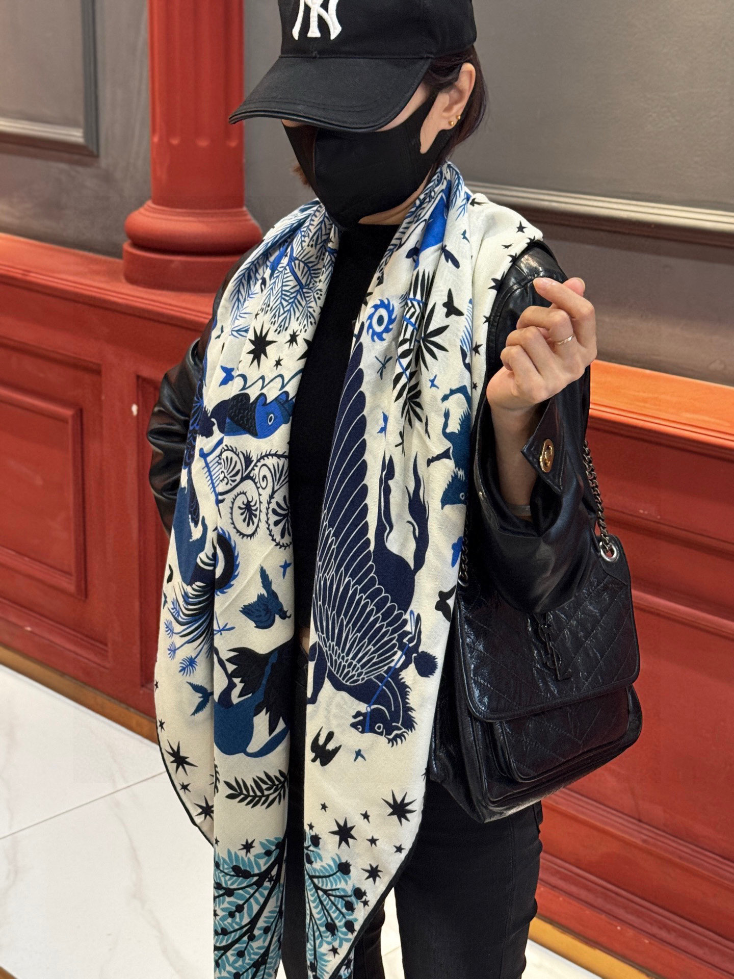 羊绒新款🆕👏👏买了都说好看‼️推荐💕爱马仕双面同色羊绒方巾【玛雅森林双面同色140】，顶级工艺超值‼️爱