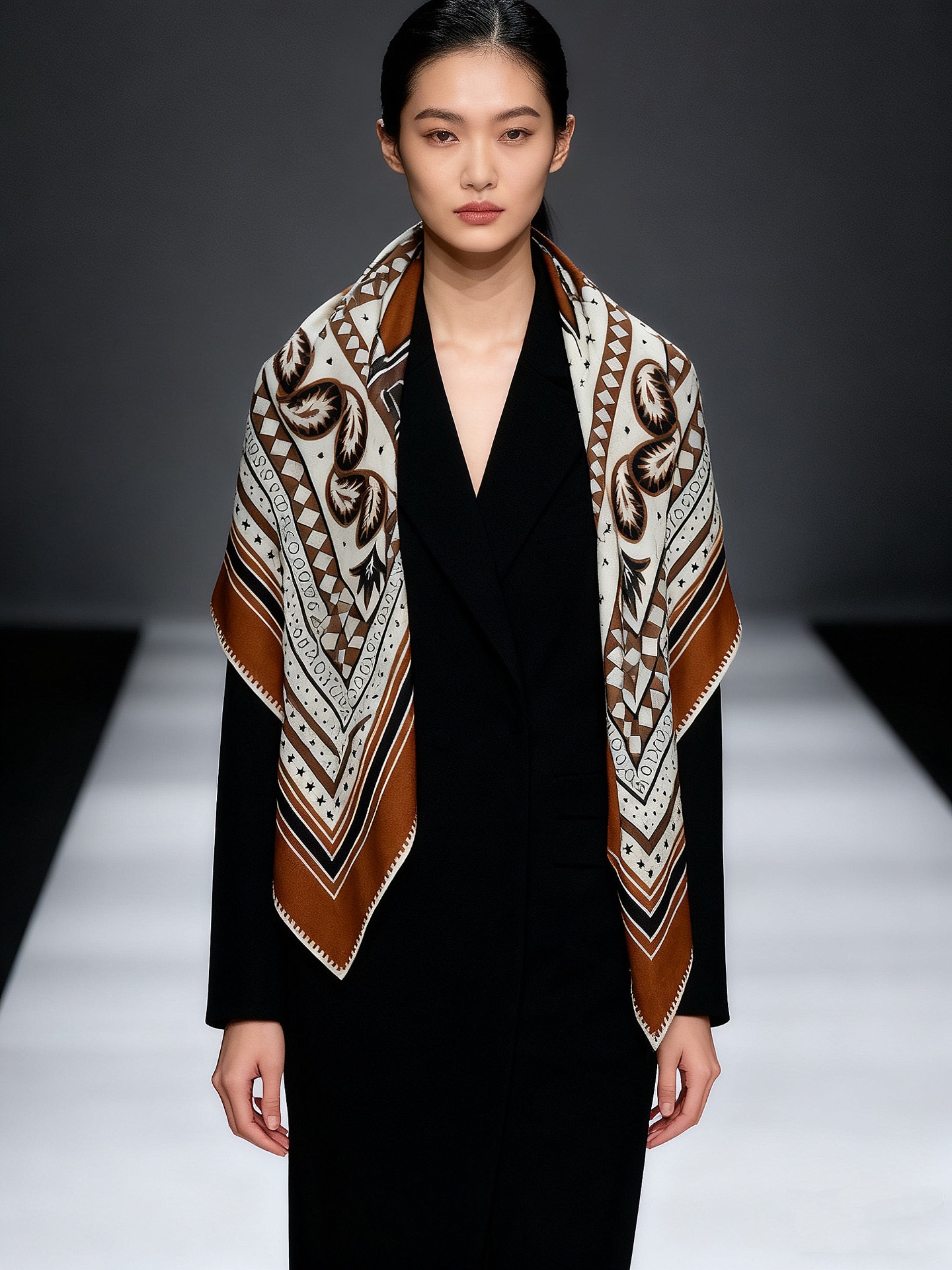 羊绒新款🆕👏👏买了都说好看‼️推荐💕爱马仕双面同色羊绒方巾【双面同色140】，顶级工艺超值‼️爱马仕专柜