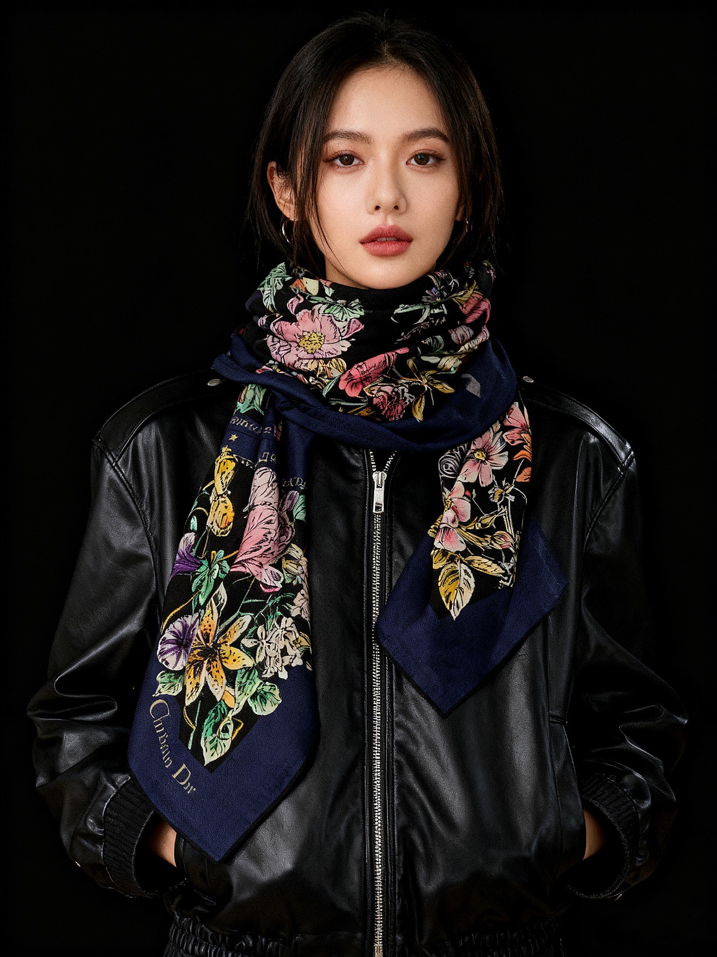 NO:574403,Dior double-sided same-color velvet printed square scarf Velvet fabric multi-color Dior Astral Flowers This square scarf is decorated with the Dior Astral Flowers pattern, which uses seasonal flowers to interpret the 12 constellation patterns, telling a unique story. The design highlights the different months and moon phases of the year. Carefully crafted from silk wool fabric, double-sided design, decorated with multi-color patterns and rolled edges, embellished with Christian Dior logo to enhance style.  Can be tied around the neck or used as a headscarf to create a fashionable classic look. Silk wool fabric double-sided multi-color Dior Astral Flowers pattern Christian Dior logo hand rolled edge 30 mulberry silk 70 cashmere Made in Italy high version scarf, high version scarf, dior19860909Dior 双面同色丝绒印花方巾 丝绒面料多色 Dior Astral Flowers 这款方巾饰以 Dior Astral Flowers 图案,以当季花朵演绎 12星座图案,讲述别开生面的故事.设计突显一年四季的不同月份与月相.采用丝毛面料精心制作,双面设计,饰以多色图案和卷边,点缀以 Christian Dior 标志提升格调. 可系在颈部或作为头巾使用,打造时尚的经典造型. 丝毛面料双面多色 Dior Astral Flowers 图案 Christian Dior 标志 手工卷边 30桑蚕丝70羊绒 意大利制造高版本围巾,高版本围巾,dior,scarf