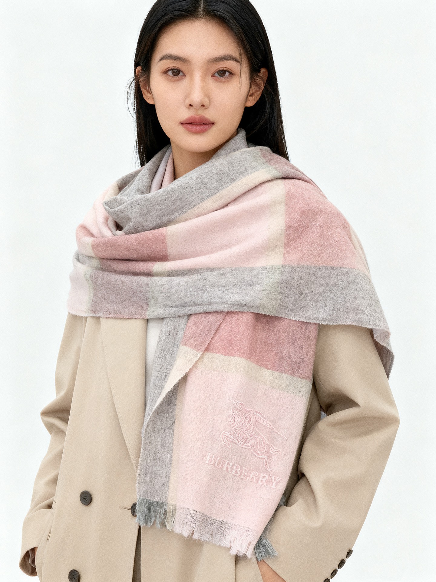 巴宝莉 burberry专柜级经典羊绒格子围巾！！真香系列必入推荐！专柜最新品相，目前专柜都换上了纯手工