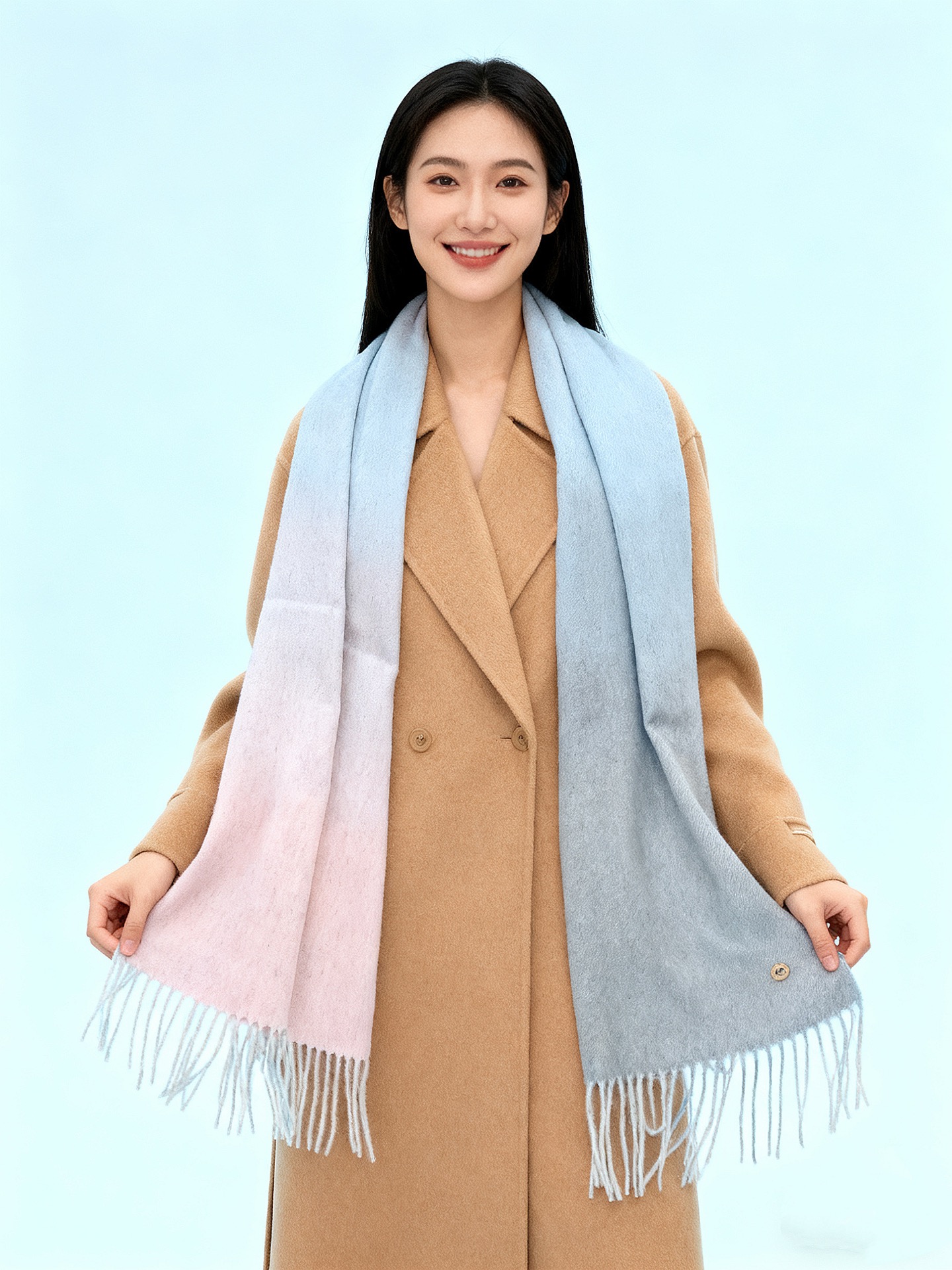 ✨✨太美了😍 【皮安娜】情侣款 美到要尖叫😱专柜最新款🎊英伦欧美范儿「多色渐变」又是一款即时尚又实用的大