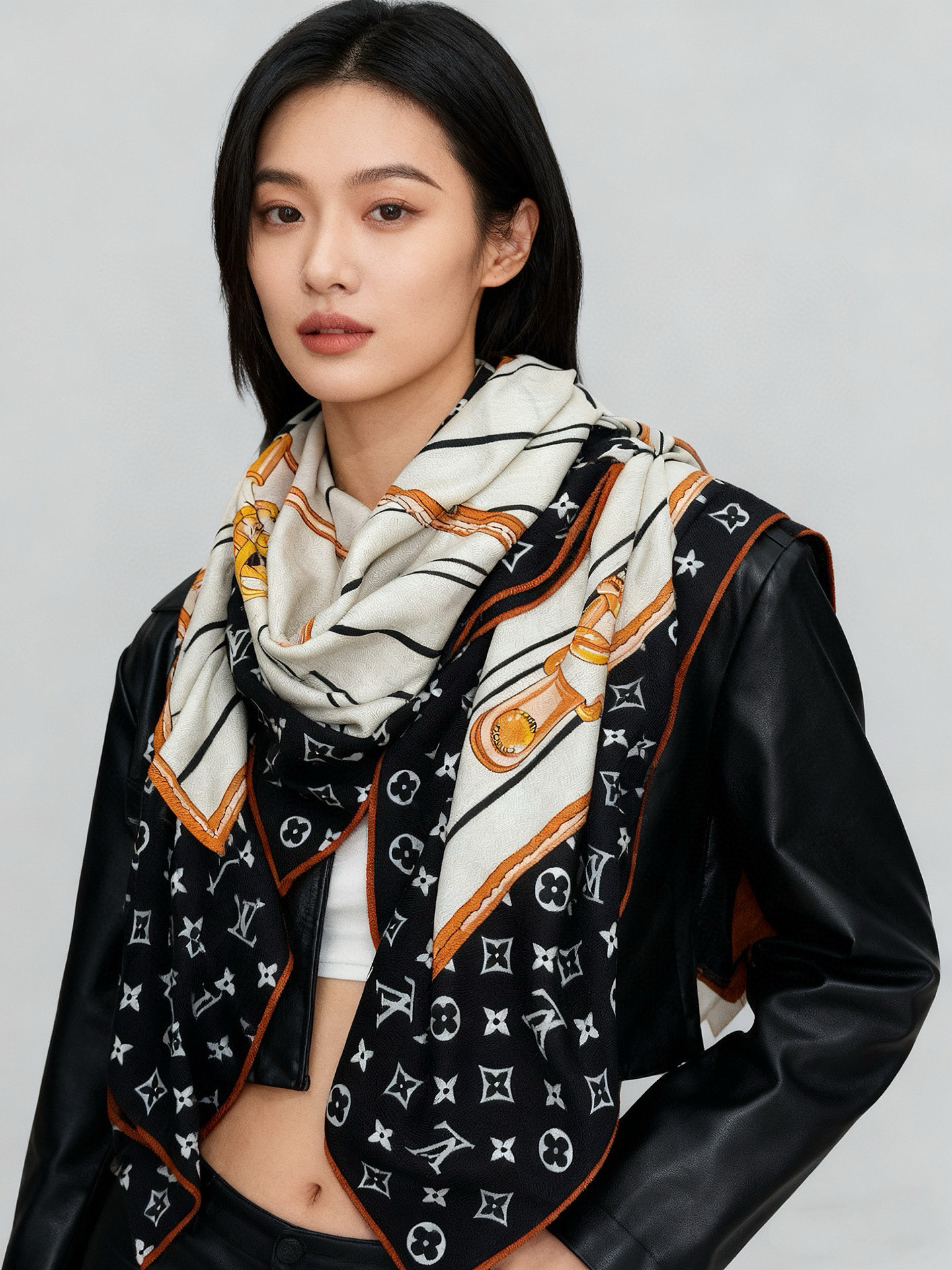 MY NEVERFULL 140丝绒方巾【140顶级丝绒双面同色】My Neverfull 丝绒方巾回溯