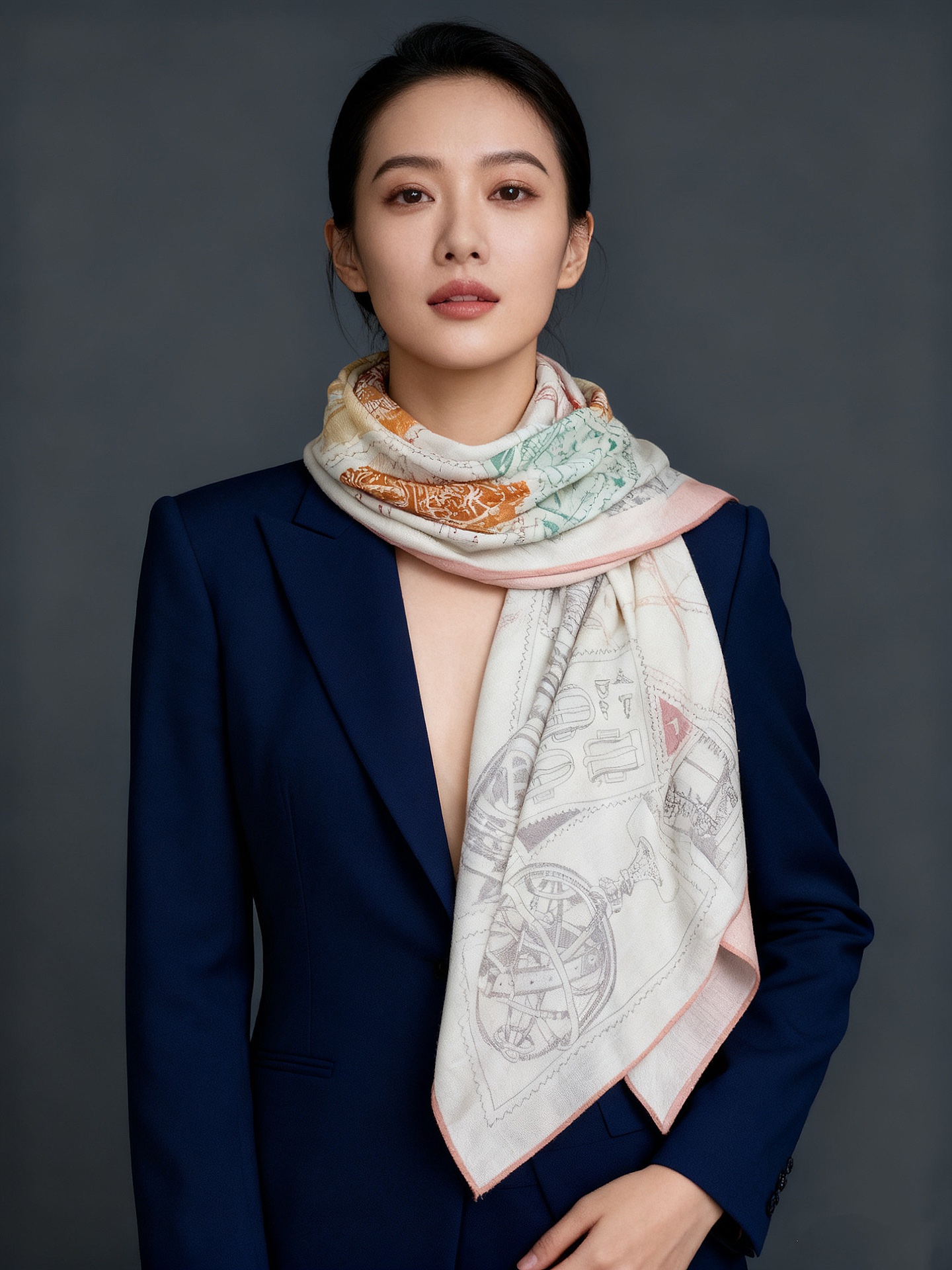 💟2025年秋冬抢先 上新💞【双面同色丝毛绒方巾】手工卷边山羊绒和真丝混纺披肩（70%山羊绒，30%桑蚕