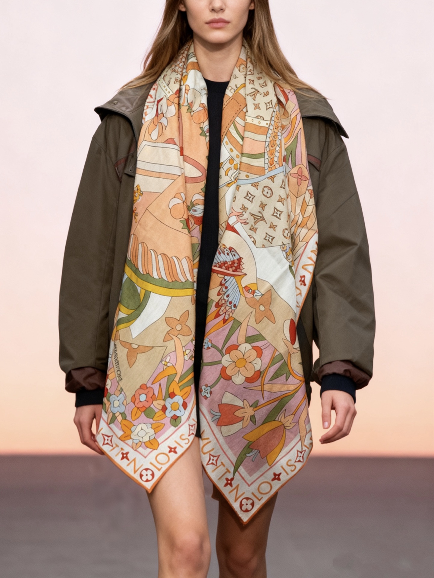 JARDIN DES PLANTES 140双面丝绒～【LV秋冬新品】Jardin Des Plante