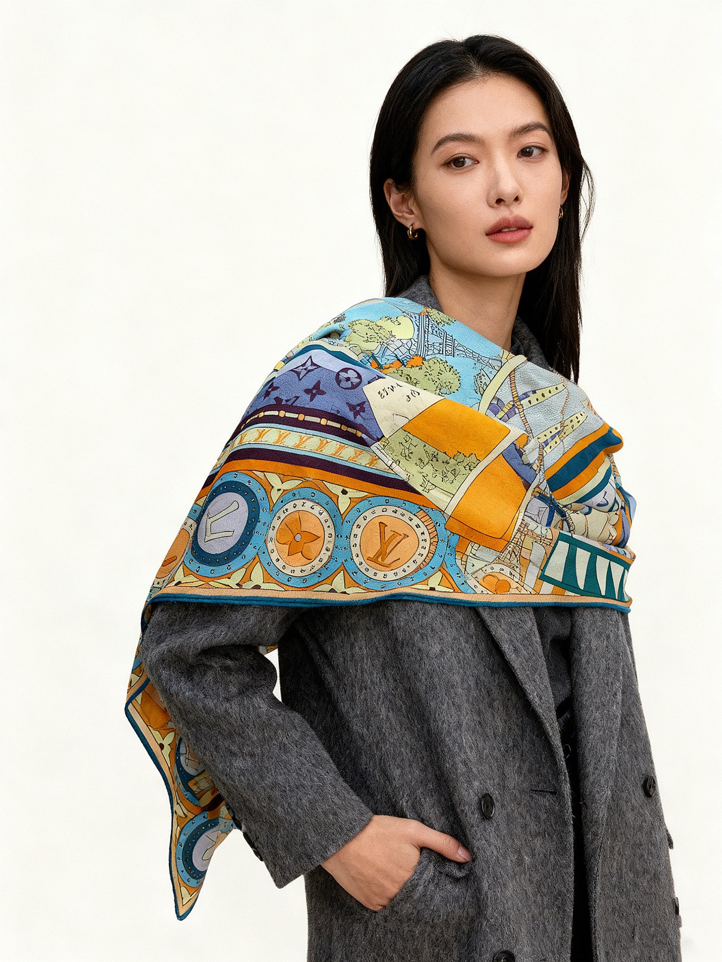 JARDIN DES PLANTES 140双面丝绒～【LV秋冬新品】Jardin Des Plante