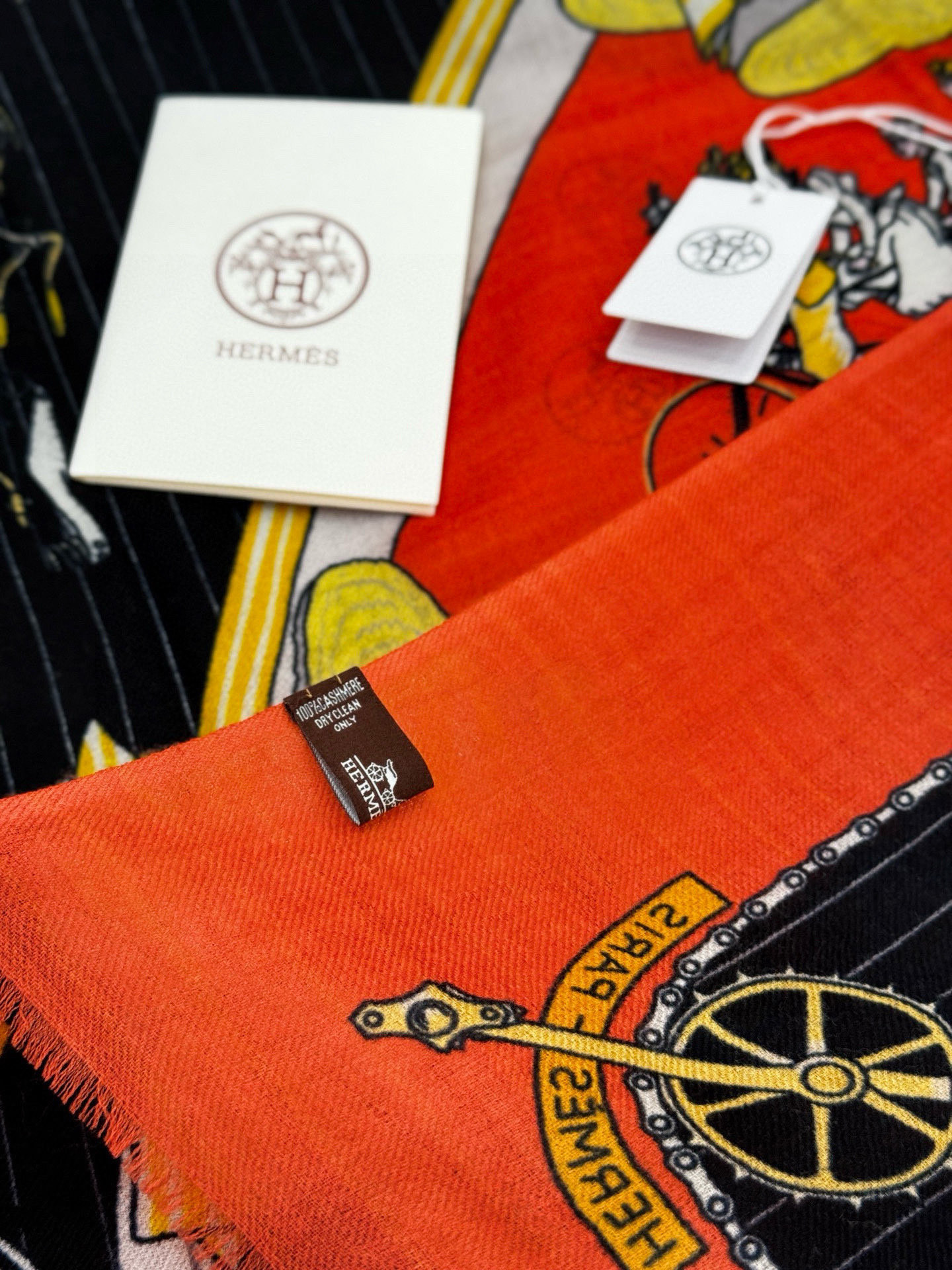 羊绒新款 🆕🆕🌈💫速度‼️下手一定要快‼️H家新款【自行车长巾】，高端 大爱 货极少 现在用极好‼️真心