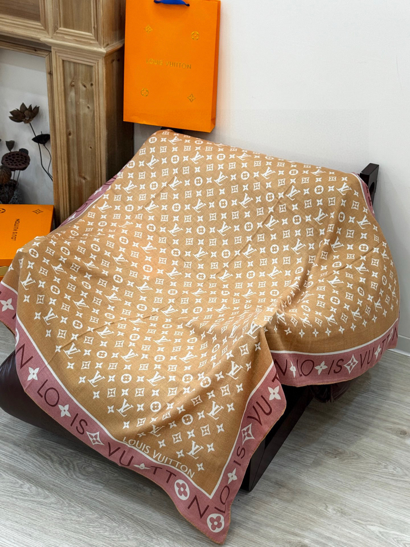 MONOGRAM INFINITY 140丝毛方巾【140顶级丝毛双面同色】Monogram Infin