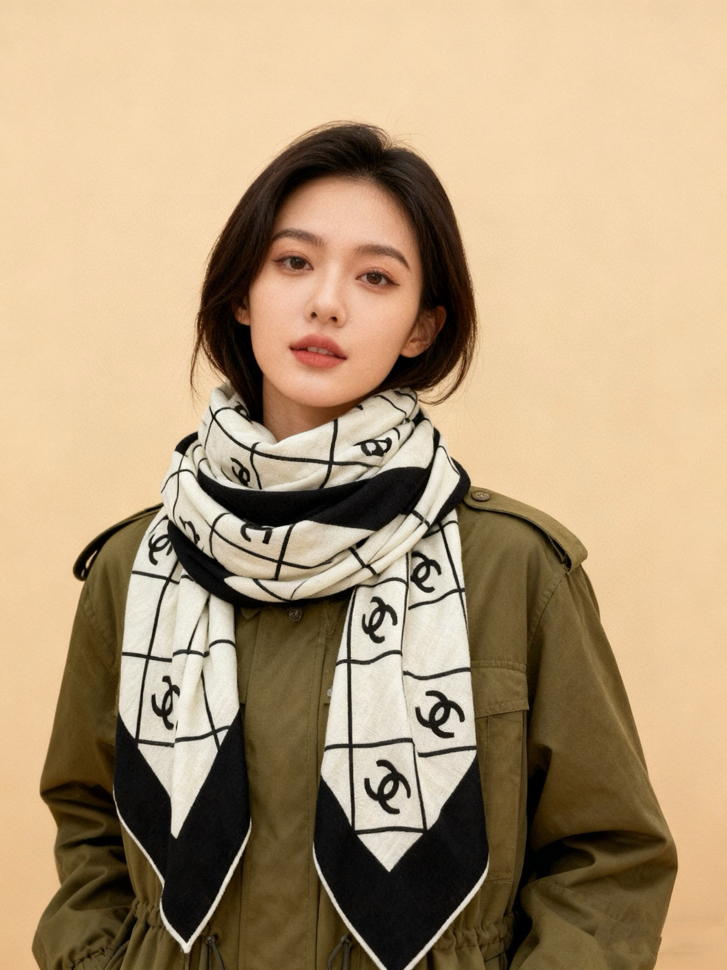 【升级双面同色 加密面料】 上新❤️ 140*140台版印花 黑白二色 高级都市新贵！山茶花的再一次邂逅