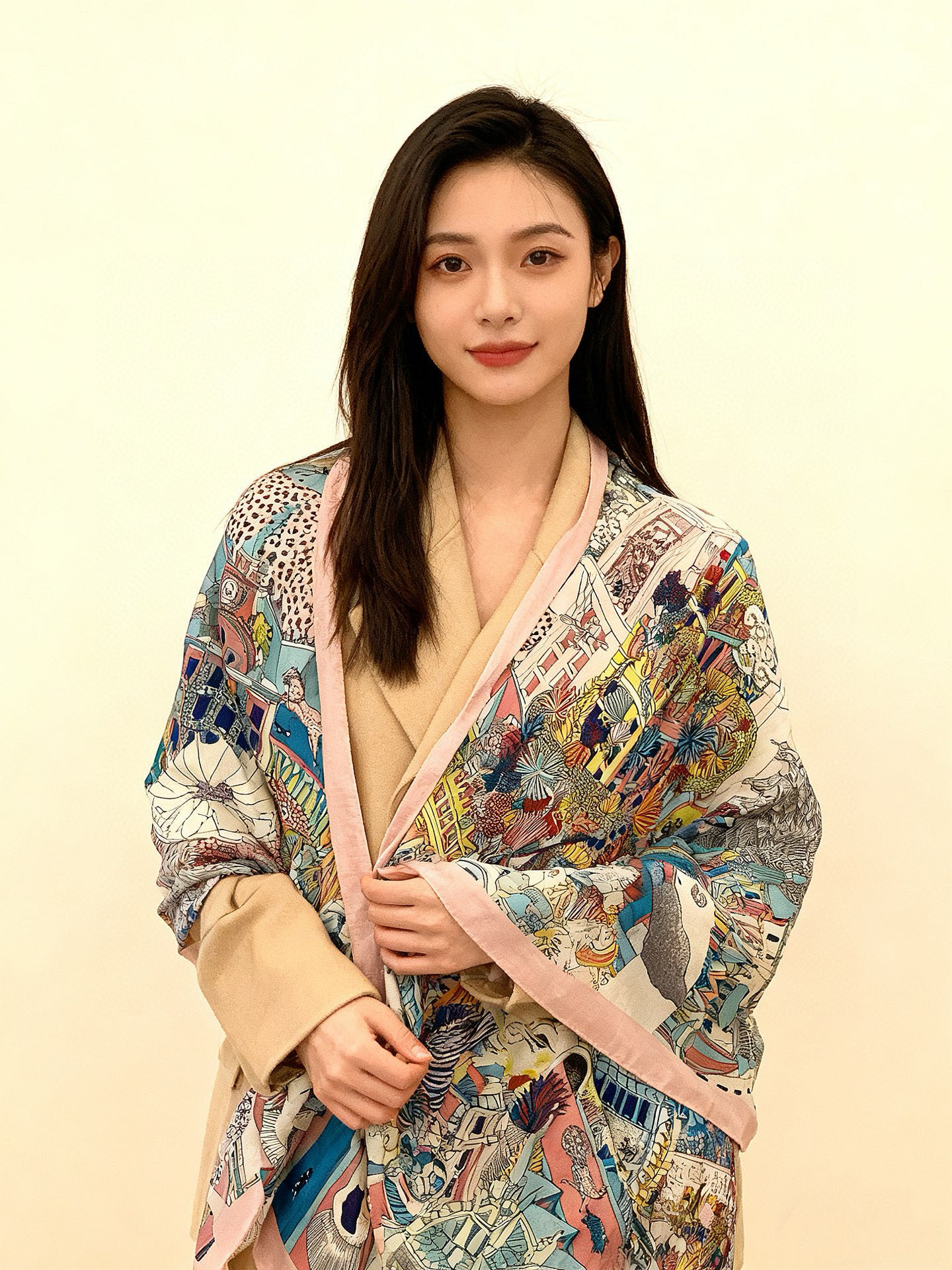 羊绒新款🆕👏👏买了都说好看‼️推荐💕爱马仕双面同色羊绒方巾【动物之城双面同色140】，顶级工艺超值‼️爱