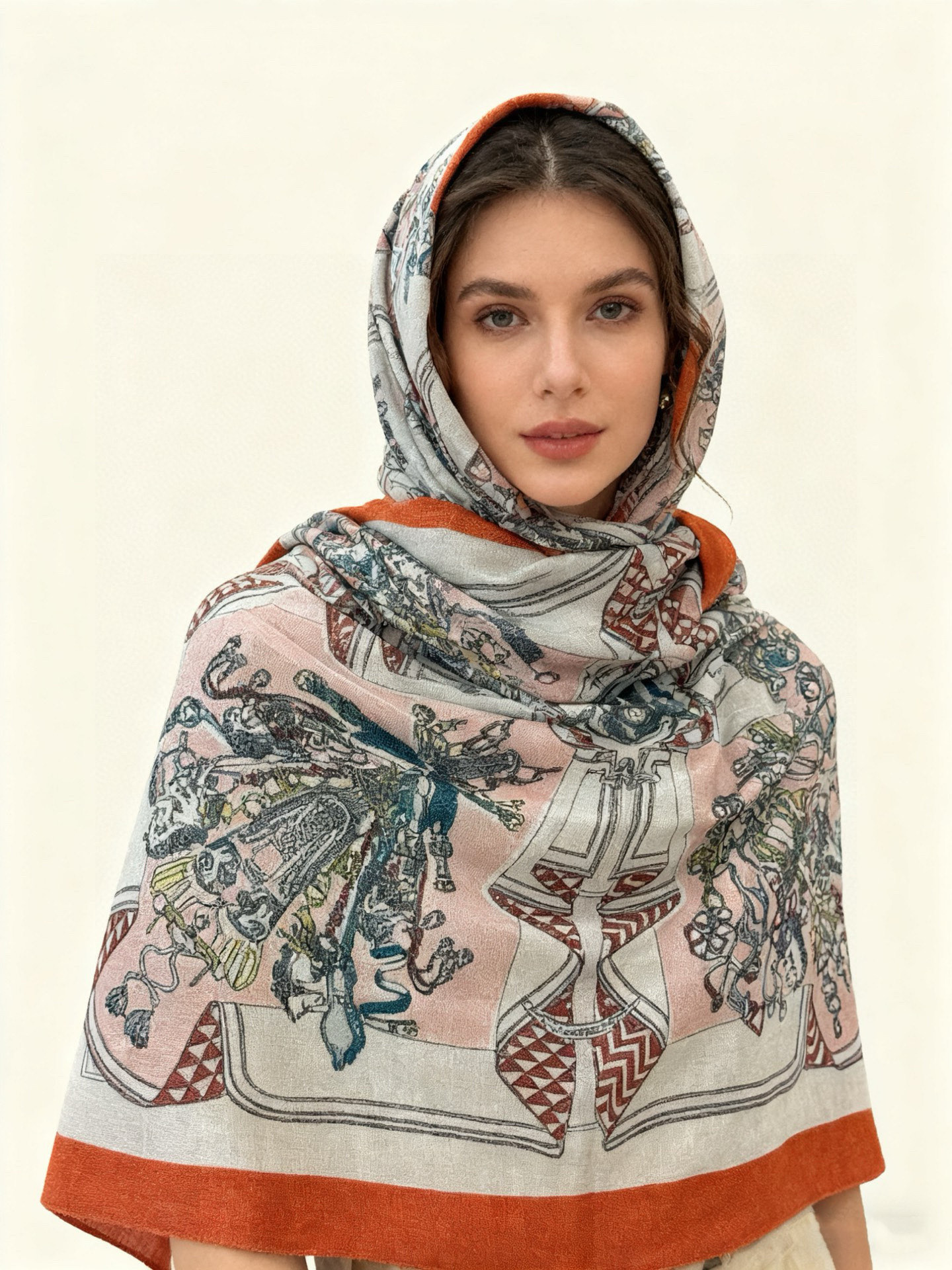 会发光发亮的围巾 羊绒新款🆕👏买了都说好看‼️推荐💕爱马仕羊绒方巾，顶级工艺超值‼️爱马仕专柜爆款🎁💟立