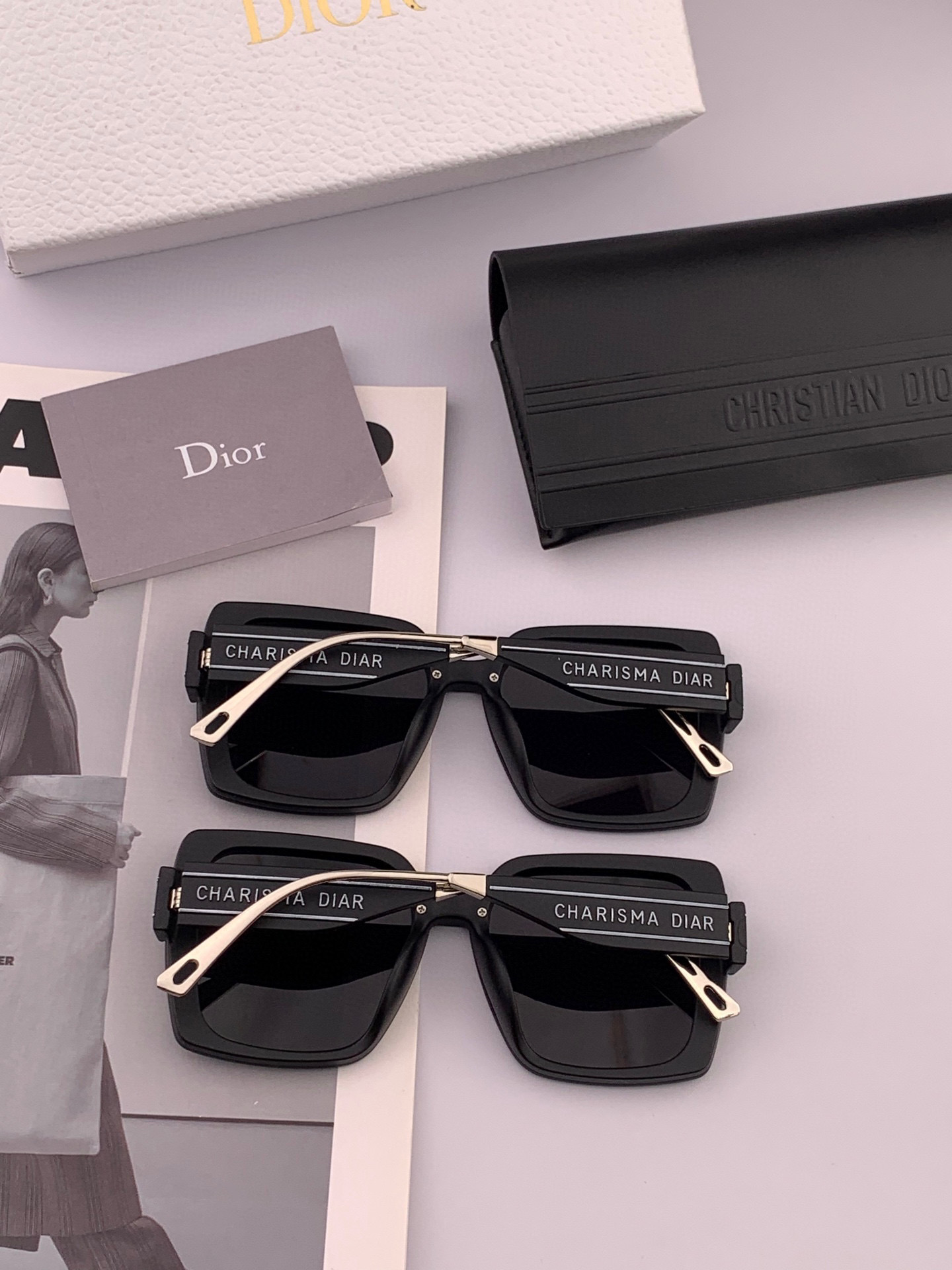 🔺 【DIOR-迪奥】2025开春新款 潮流爆款 时尚方框太阳镜 高品质 佩戴舒适 网红潮款墨镜 女士高