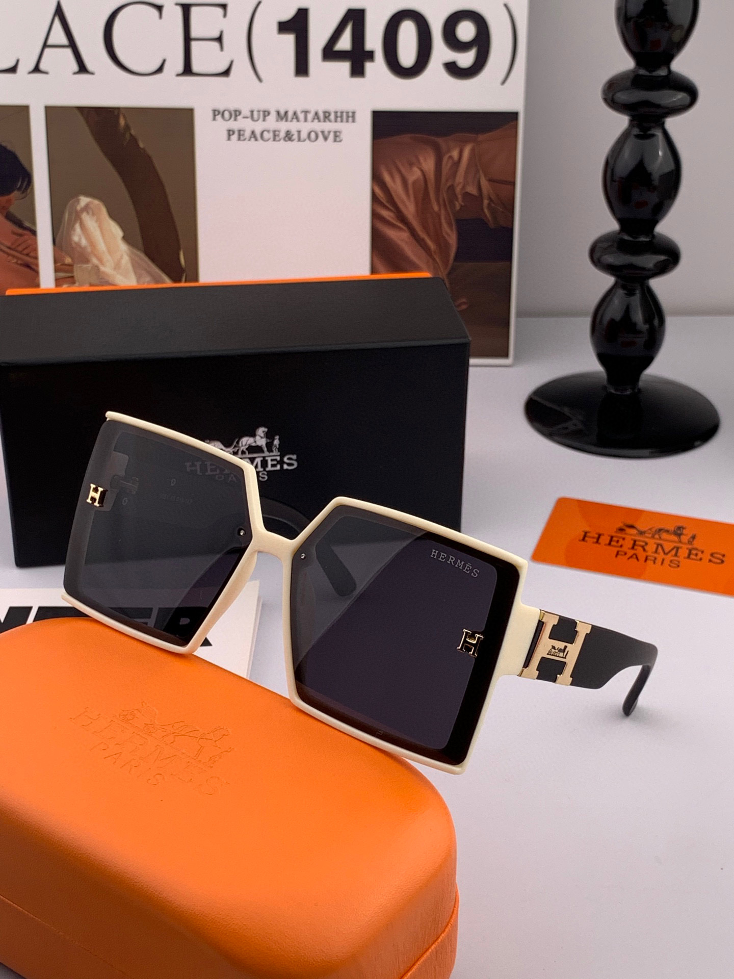 【TR偏光系列】爱马仕 经典的方框设计，不挑脸型，无论搭配大衣还是连衣裙都非常显气质尼龙偏光镜片预防紫外