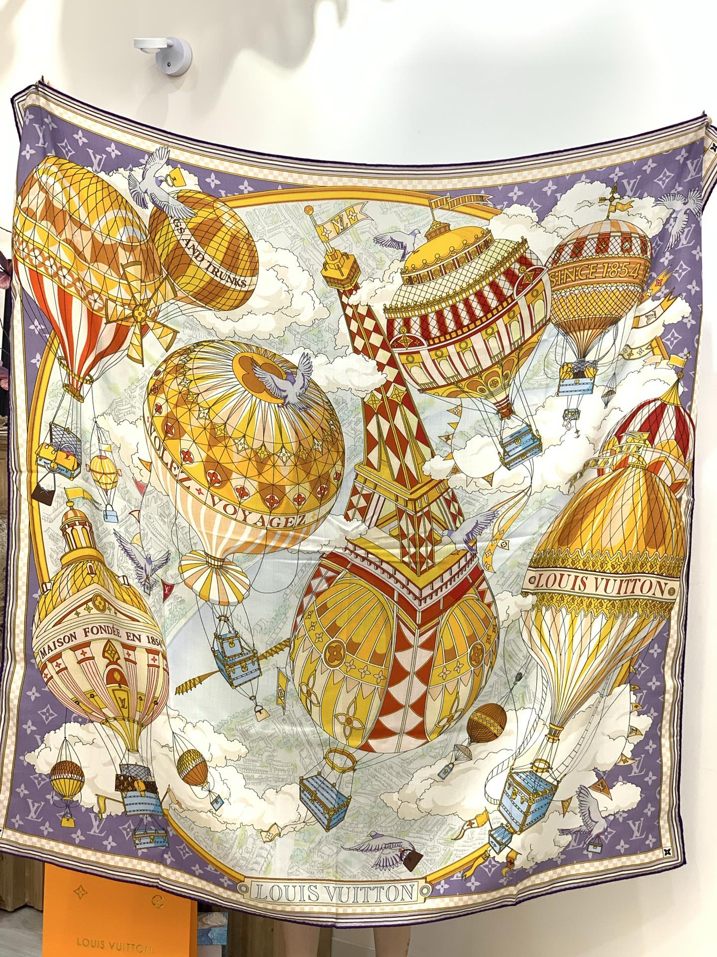 LV x TM 140披肩【140顶级丝绒双面同色披肩】本款LVxTMMonogram Multicol