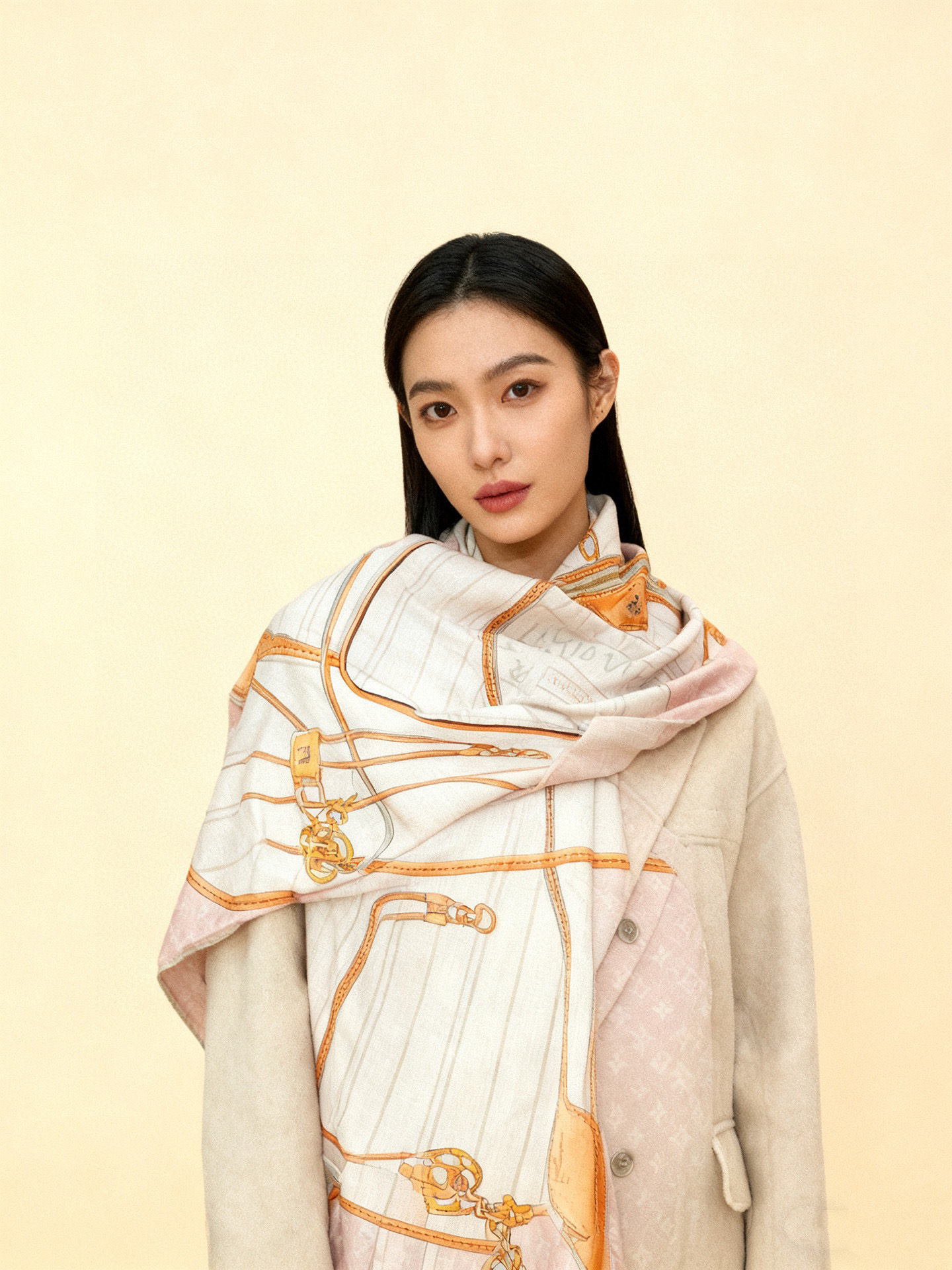 MY NEVERFULL 140丝绒方巾【140顶级丝绒双面同色】My Neverfull 丝绒方巾回溯