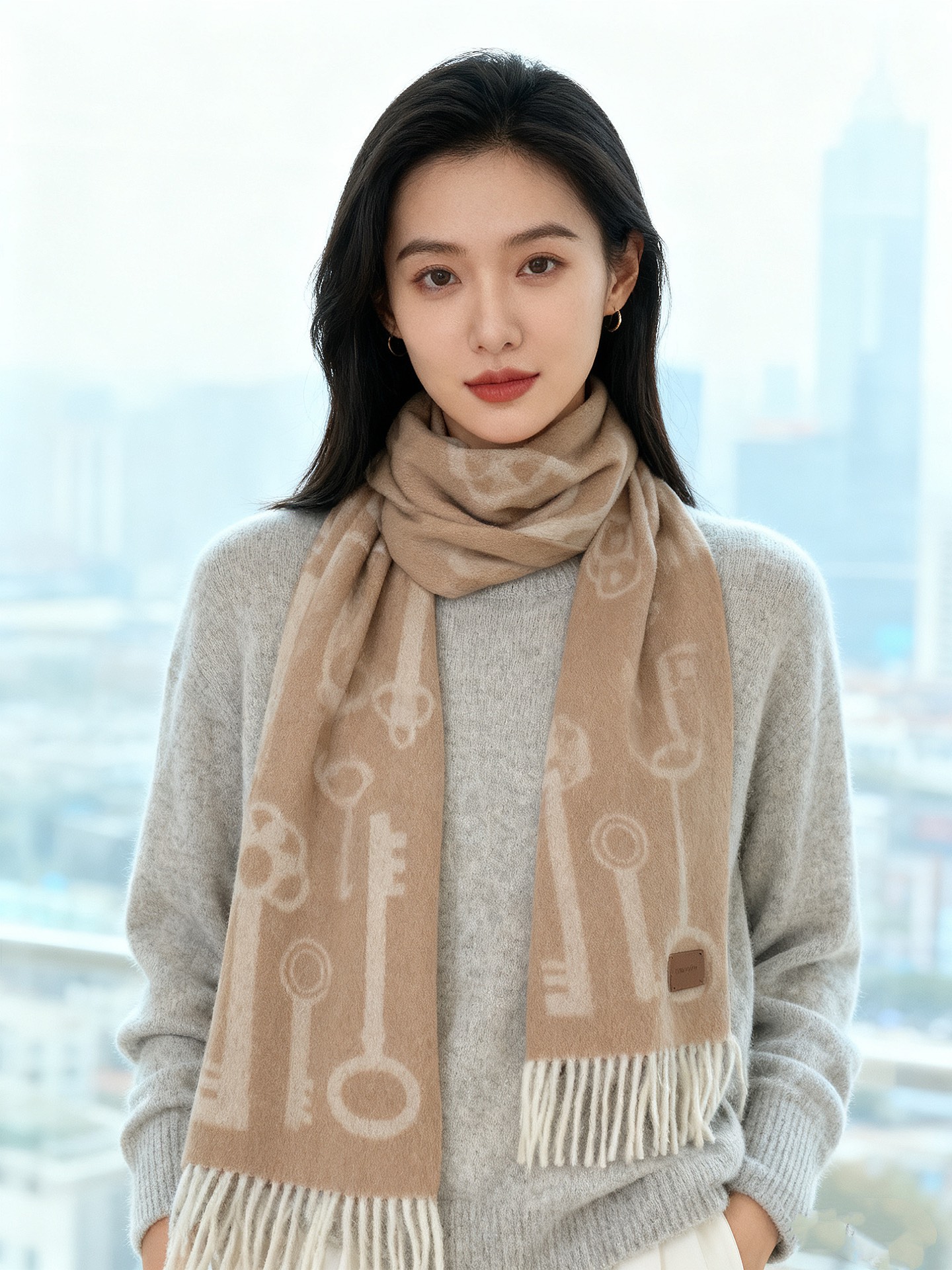 NO:602794,New 2025 Hermès keys for men and women  I bought and cherished this scarf~ It is an export order, so it is rare to find something that is small but refined and beautiful. Be sure to buy this H family women's scarf. The style is very feminine and it is a very Classic design for men and women. The classic large-area fabric is made of cashmere supplied by customers. It is very fine and soft, very beautiful. The upper body effect is unbeatable, beautiful and elegant.  Approximately, a super nice color scheme, any boy or girl will like it. The jacquard key pattern is very delicate and textured. It is not ostentatious. It is suitable for formal wear or casual wear. It can be folded in half or hung in a circle. It is stylish for a gentleman. It has a warm demeanor. Material cashmere, size 32x high version scarf, high version scarf, hermes19860909上新2025爱马仕钥匙男女款 这款围巾且买且珍惜~都是出口订单所以比较难遇东西讲究少而精好看的一定要收这款H家女士围巾,款式很有女性魅力是男女款里非常Classical的设计,经典大方面料采用的是客供的羊绒细腻柔软度都非常的好,非常漂亮.上身效果无敌好看大气简约,超级好看的配色,任何男生女生都会喜欢的款吧提花钥匙图案非常精致的点缀有质感不张扬~~搭配正装或者搭配休闲装都很合适~对折挂围或者绕圈围都完全可以,绅士有型~有温度的风度.材质羊绒,尺寸32x高版本围巾,高版本围巾,hermes,scarf