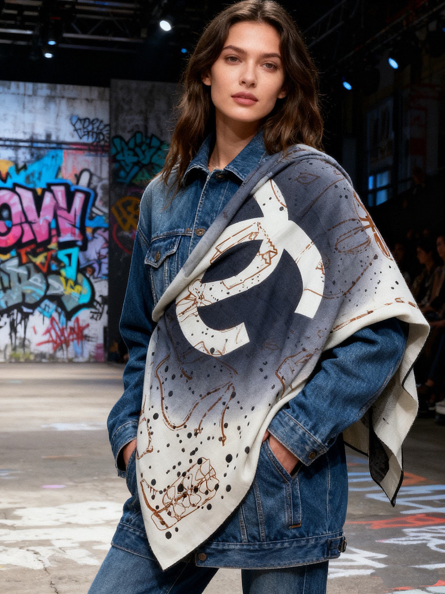 NO:602831,2025 Autumn and Winter haute couture collection ~ Chanel [140 double-sided velvet shawls of the same color] This series composes a hymn of freedom and lightness. This series of works innovatively interprets the brand's style symbols, showing unrestrained confidence and charm. Elegant and romantic style design. Ingredients: 30% mulberry silk and 70% cashmere. Size 135*135cm. High version scarf, high version scarf, chanel, shawls198609092025秋冬高级成衣系列～Chanel【140双面同色丝绒披肩】 此系列谱写一曲自由轻灵的赞歌 本系列作品创新演绎品牌的风格符号 尽显无拘无束的自信魅力 优雅浪漫的风格设计 成份30桑蚕丝70羊绒 尺寸135*135cm 高版本围巾,高版本围巾,chanel,shawls,scarf