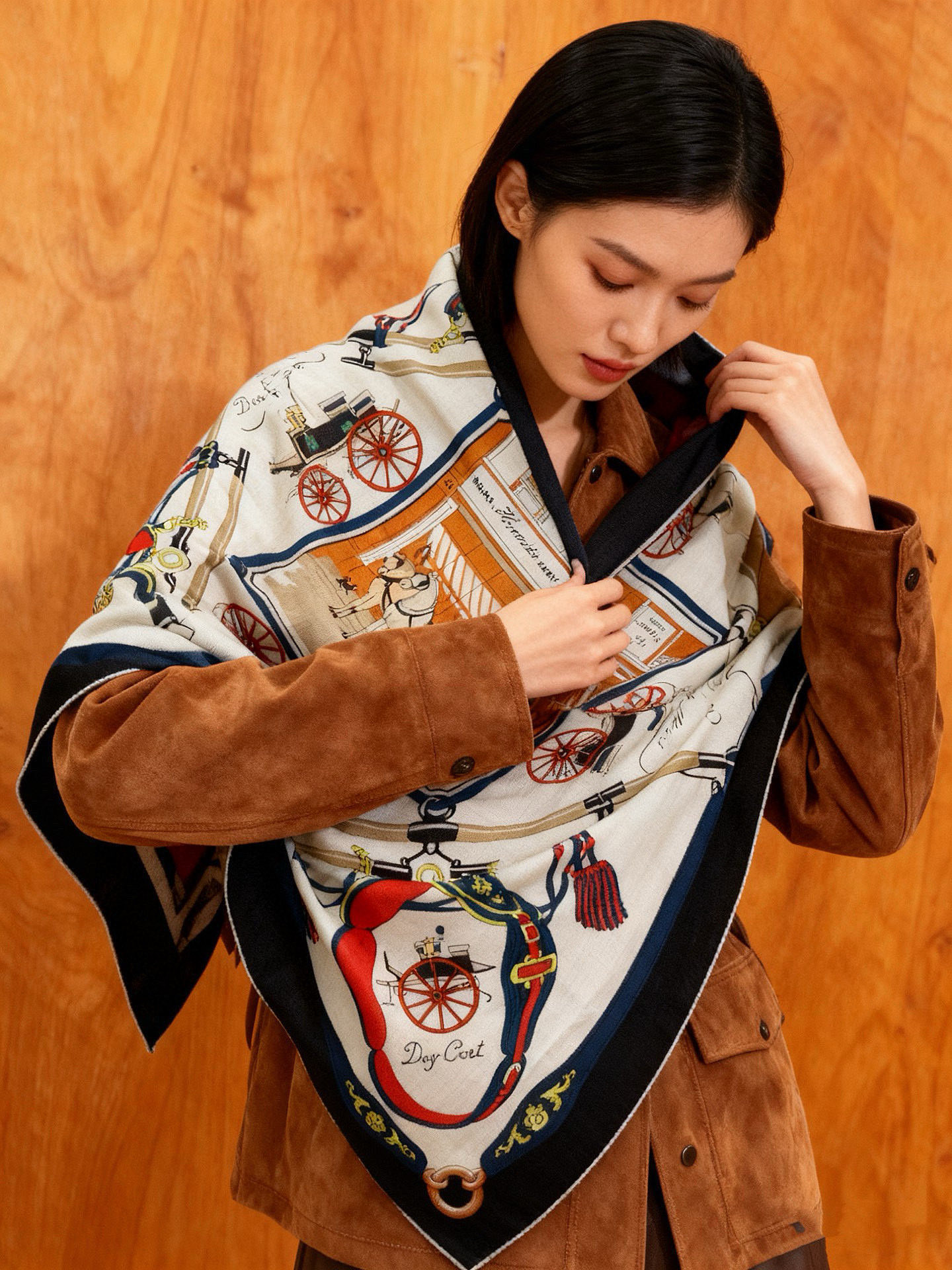 羊绒新款🆕👏👏买了都说好看‼️推荐💕爱马仕双面同色羊绒方巾【双面同色140】，顶级工艺超值‼️爱马仕专柜