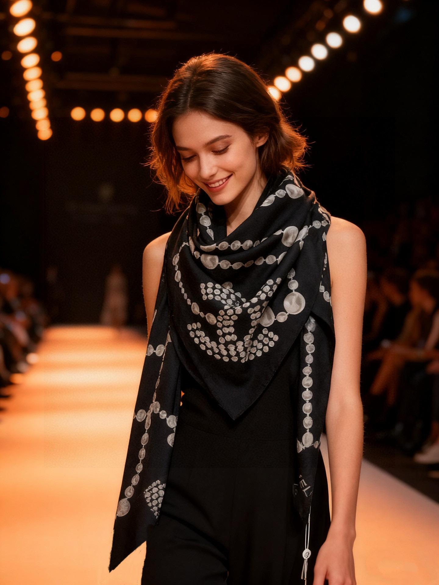 【▪️CHANEL新款 双面同色丝绒方巾】温柔而娴静，珍珠优雅气质！柔软顺滑的感觉真的舒服到心都化了！C