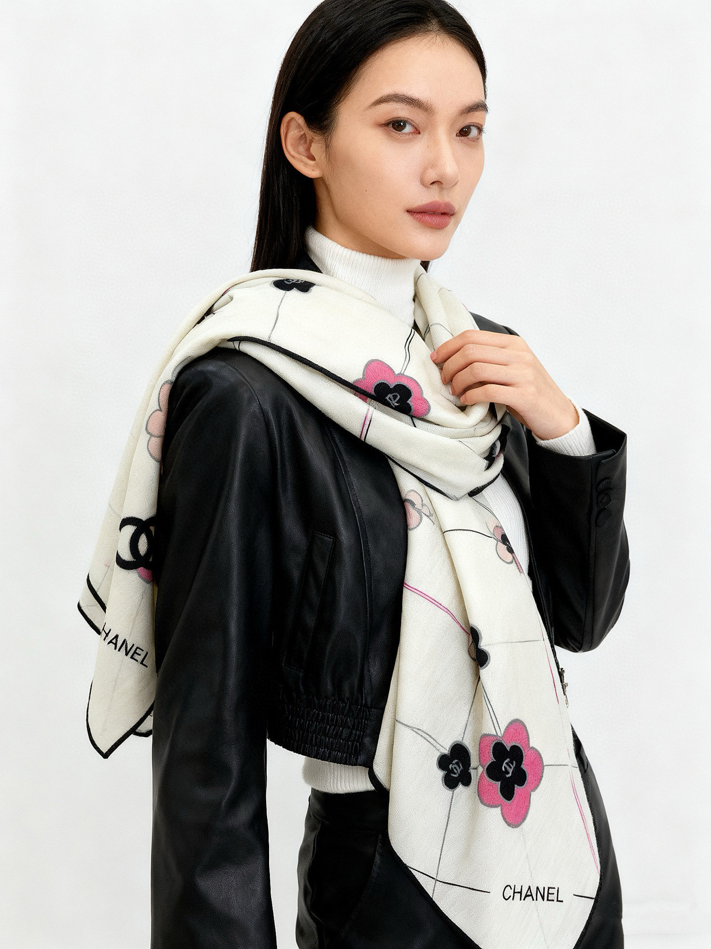 📦新款💖💖🏻🏻【山茶花印花140】140丝绒双面同色印花方巾‼️抢‼️VIP推荐 ‼️下手一定要快【高端