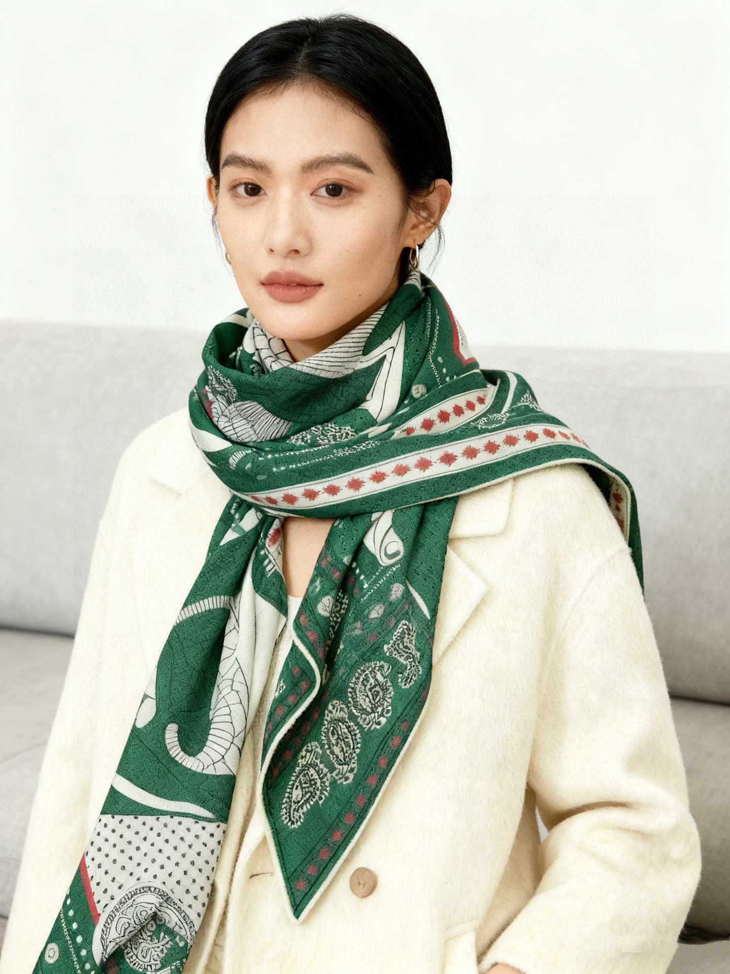 💟羊绒新款🆕👏👏买了都说好看‼️推荐💕爱马仕双面同色羊绒方巾，顶级工艺超值‼️爱马仕专柜爆款🎁💟立体呈现