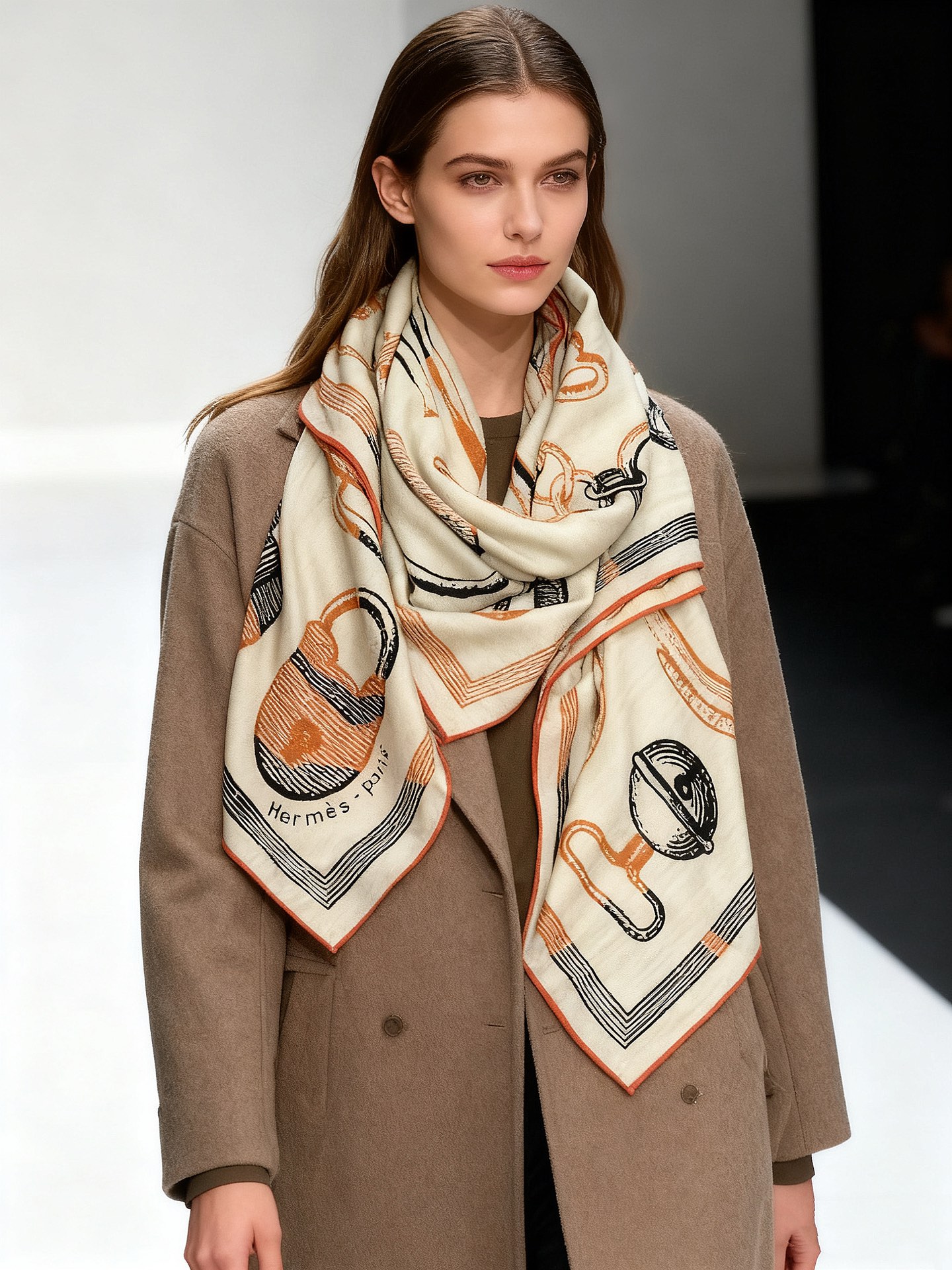 爱马仕(Hermes)【💗】 | “马具故事的诗意回顾”140披肩 【上新❤️】 永远秉承高品质手工卷边