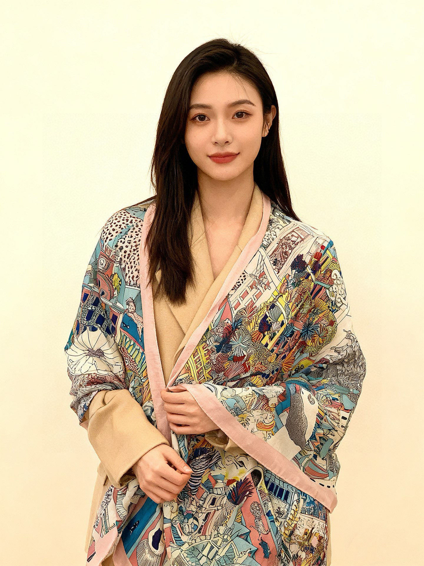 羊绒新款🆕👏👏买了都说好看‼️推荐💕爱马仕双面同色羊绒方巾【动物之城双面同色140】，顶级工艺超值‼️爱